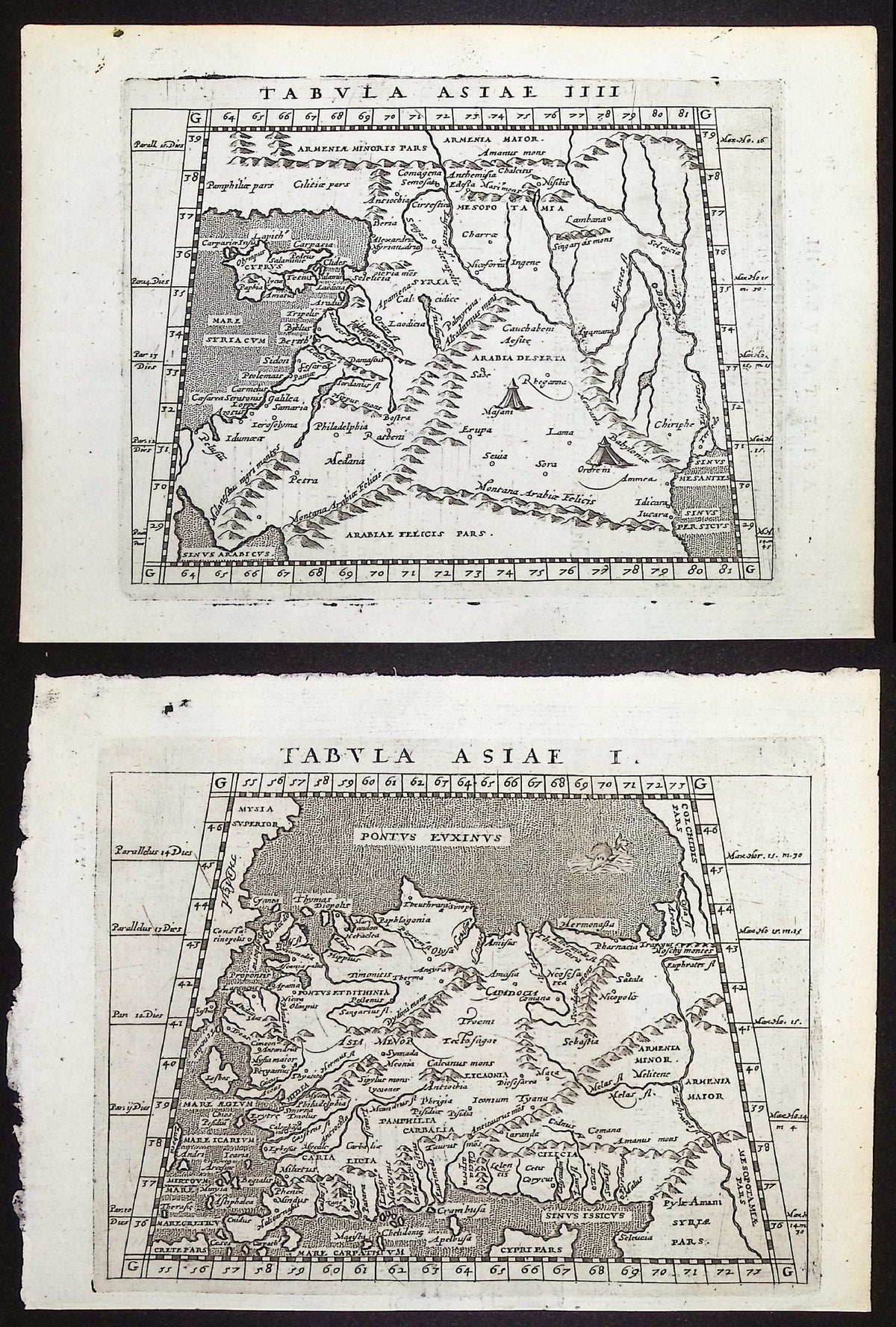 Lot of Six Maps of Western Asia