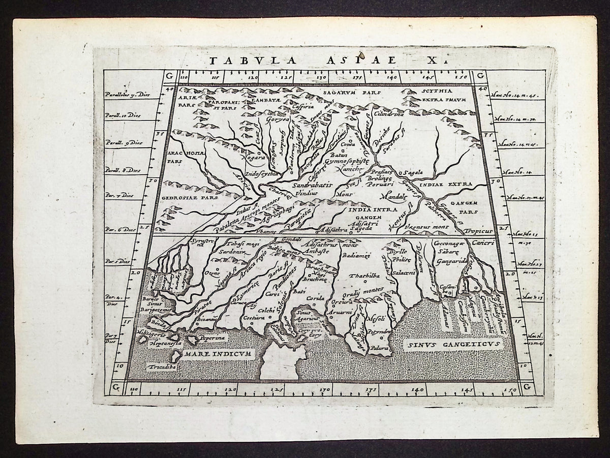 Lot of Six Maps of Asia