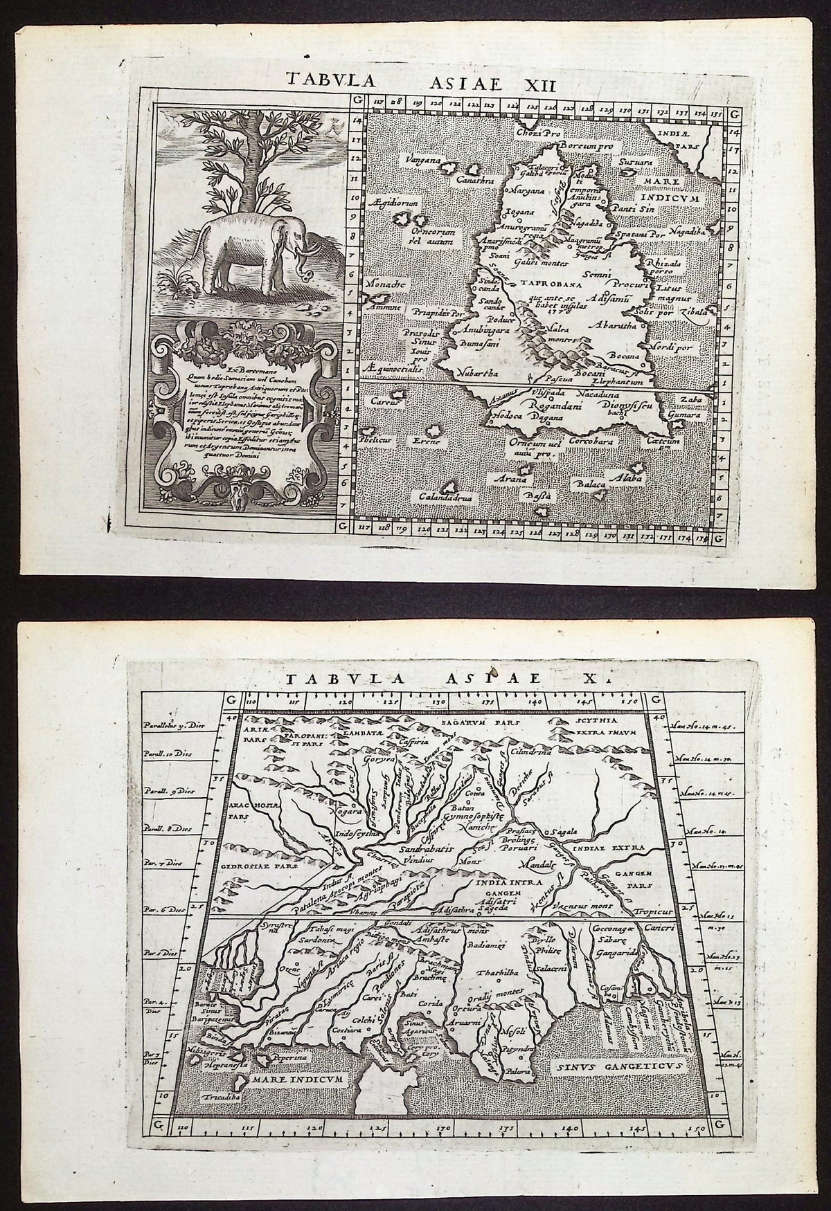 Lot of Six Maps of Asia