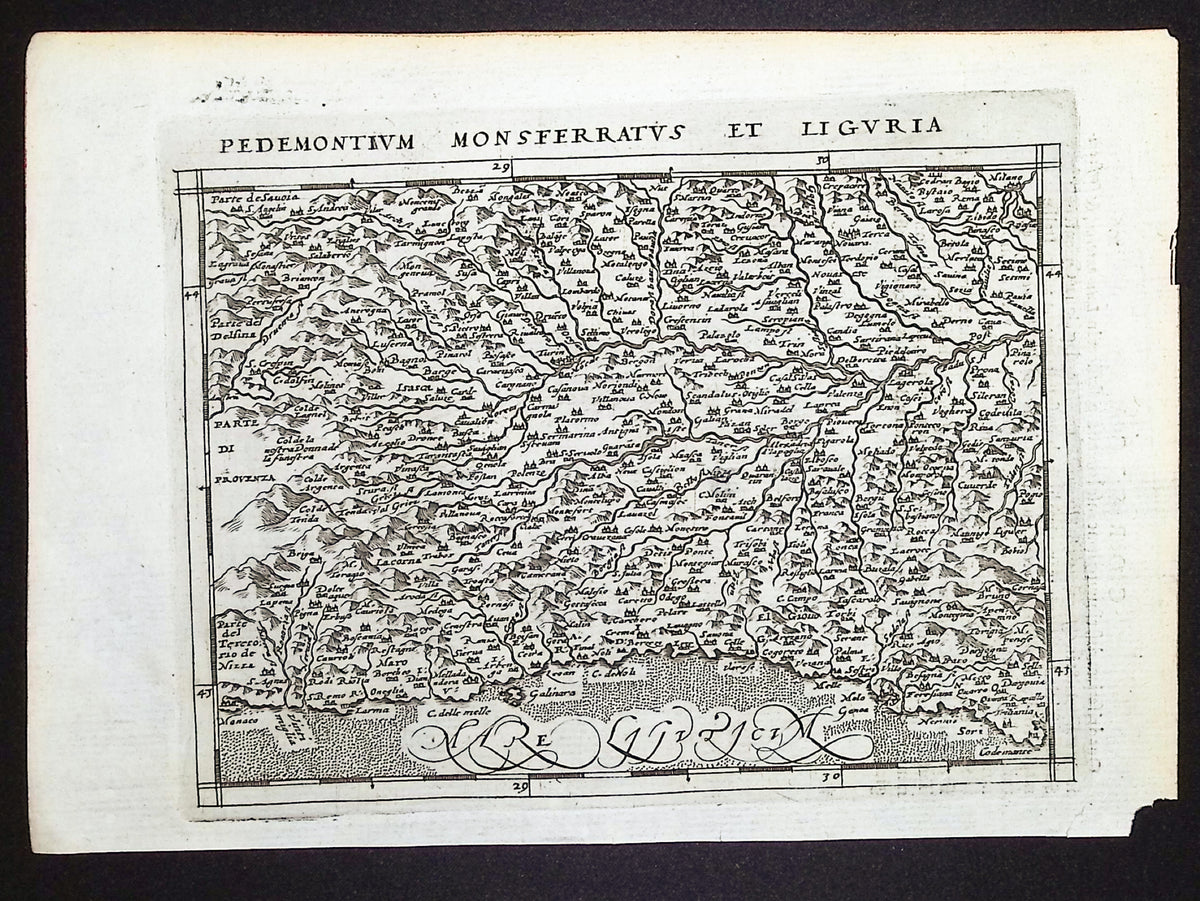 Map of Piedmont and Liguria