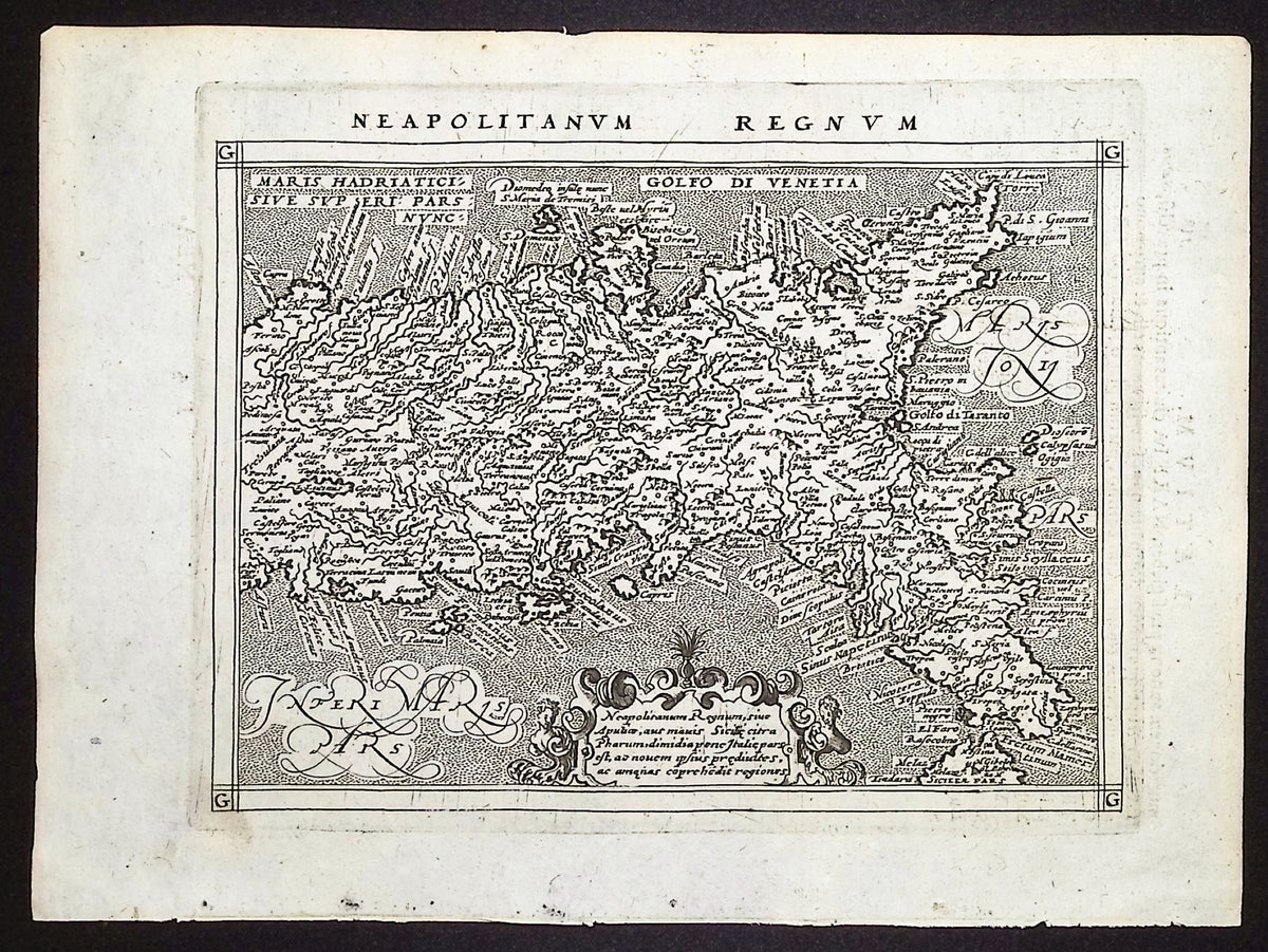 Map of Southern Italy (Neapolitan Kingdom)
