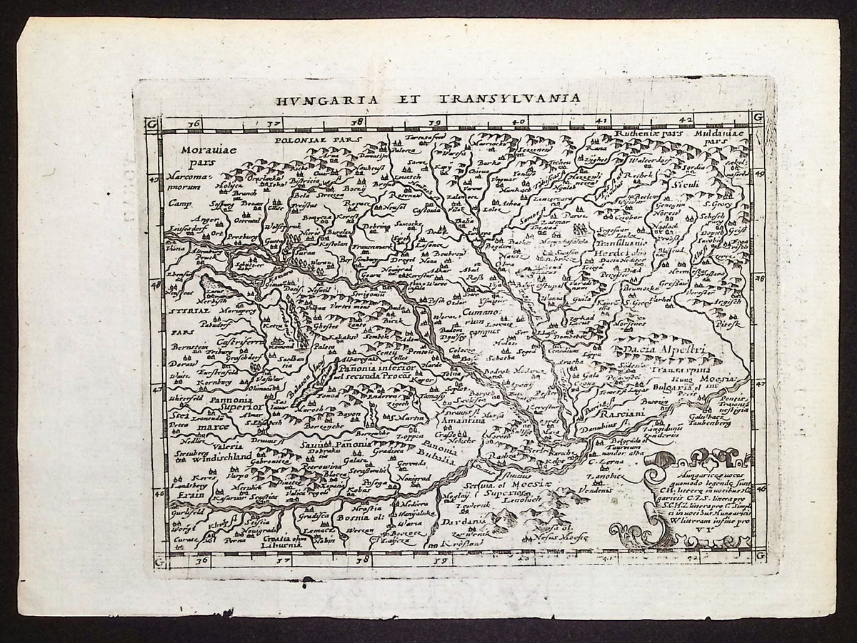 Map of Hungary and Transylvania