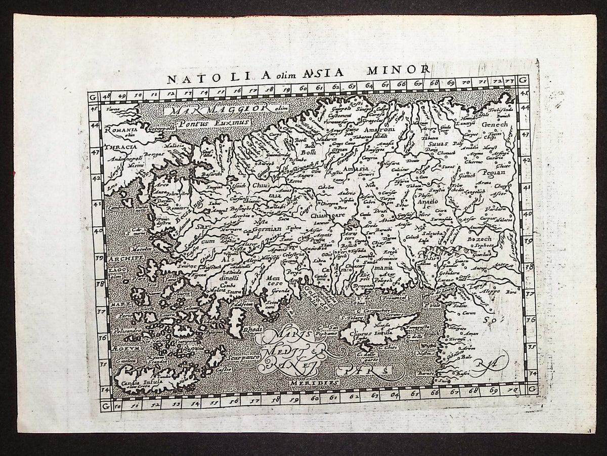 Map of Anatolia or Asia Minor
