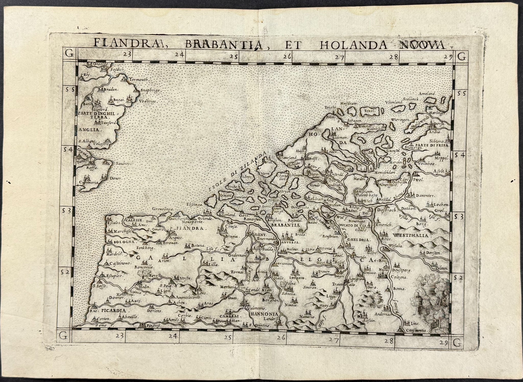 Map of Holland or the Netherlands