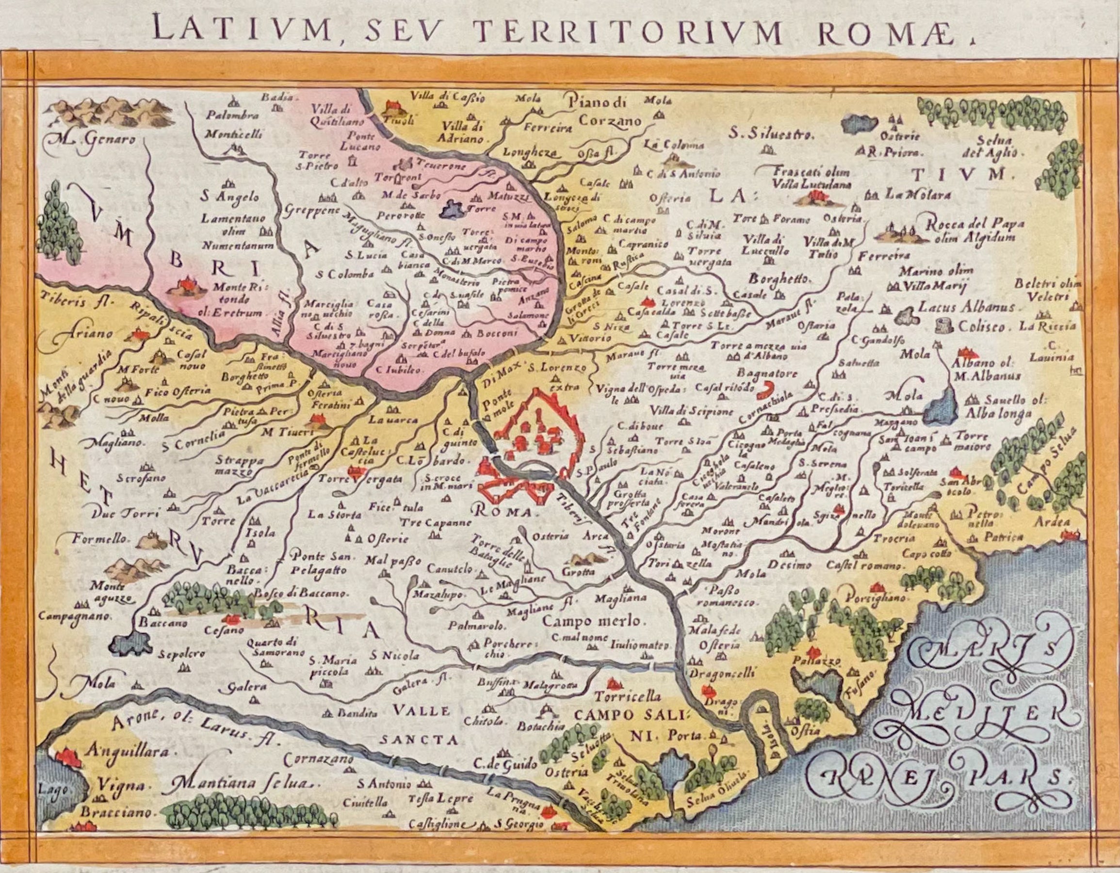 Map of Rome, Italy