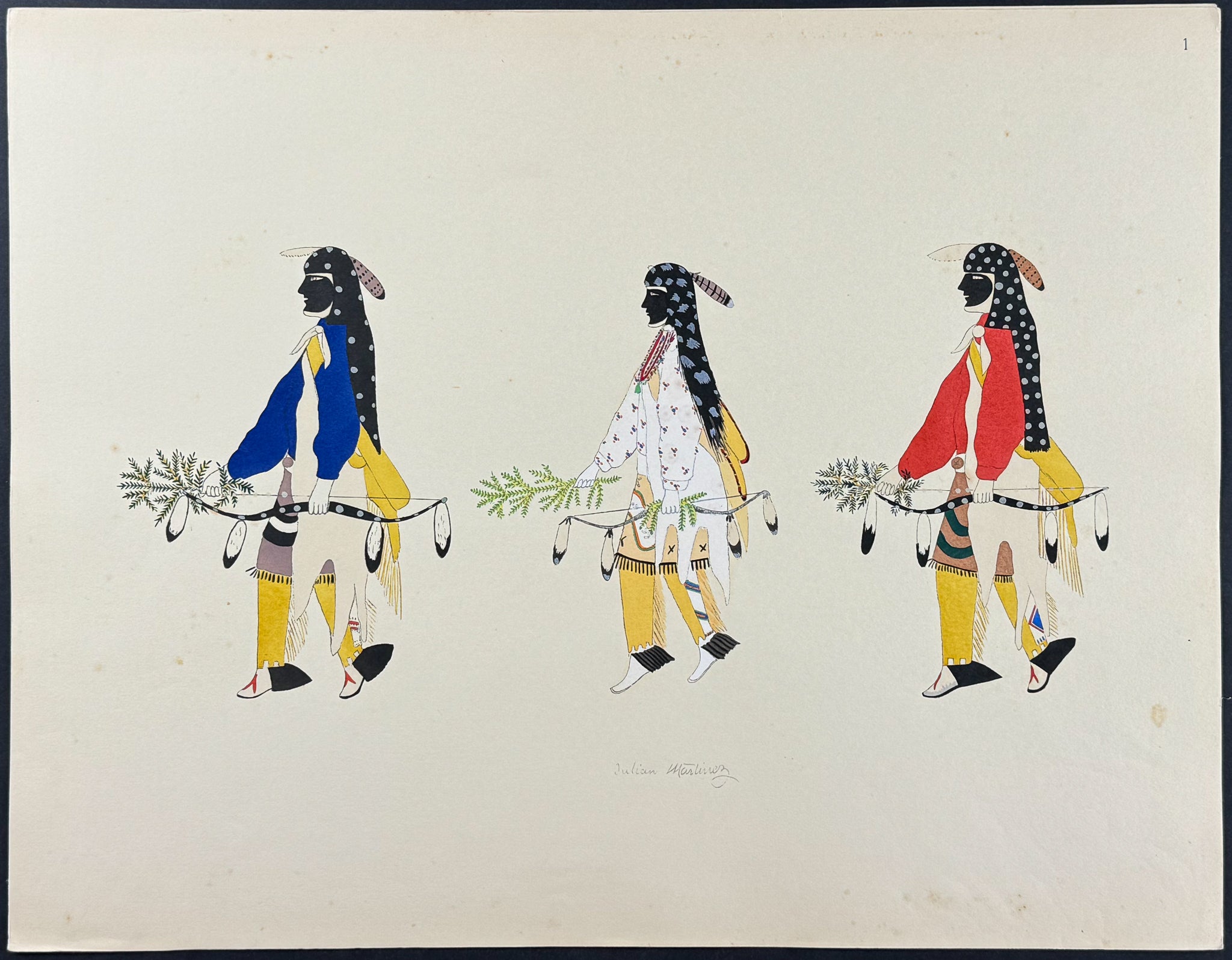 Buffalo Dance - drawn by Julian Martinez