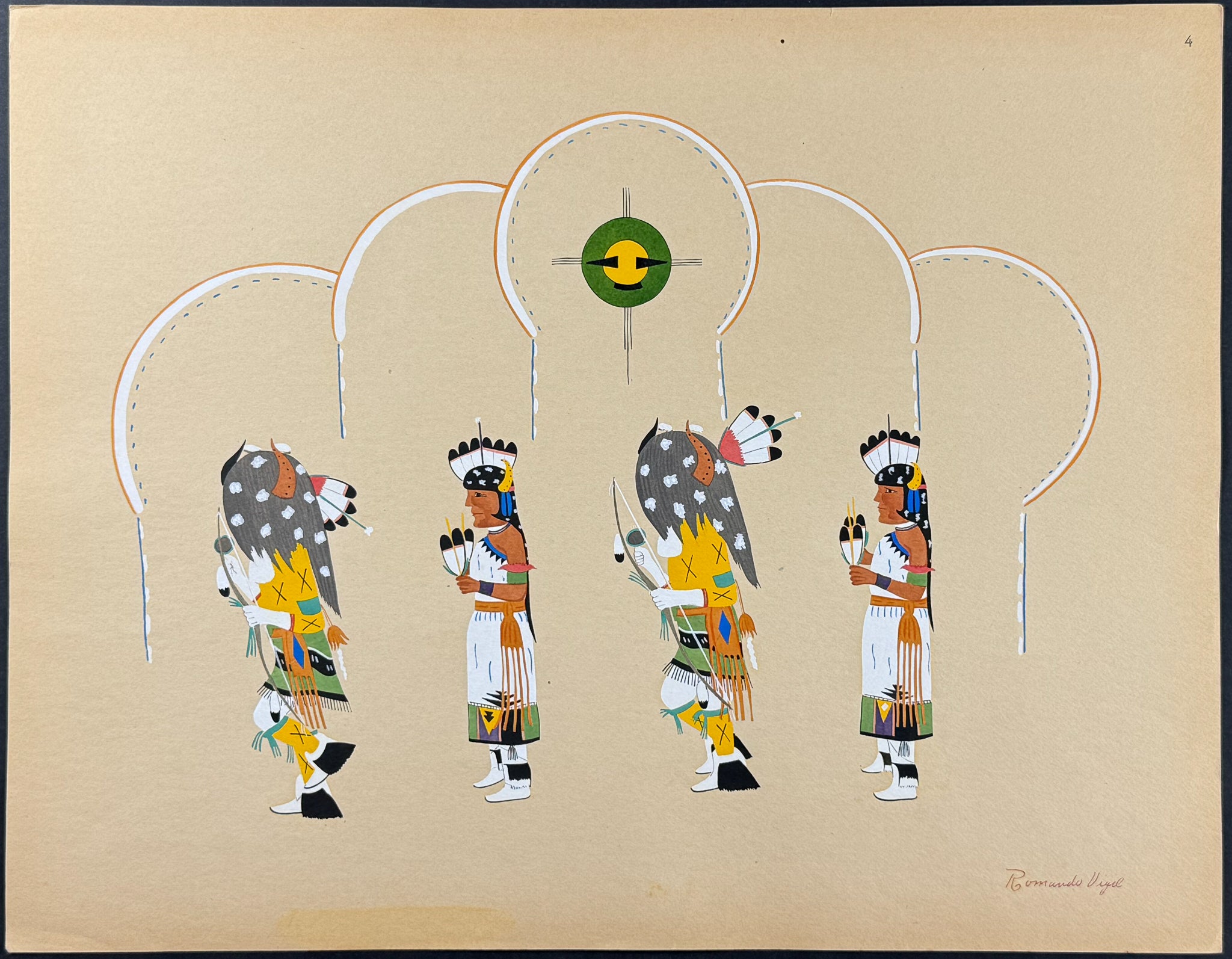 Buffalo Dance - drawn by Encarnacion Pena