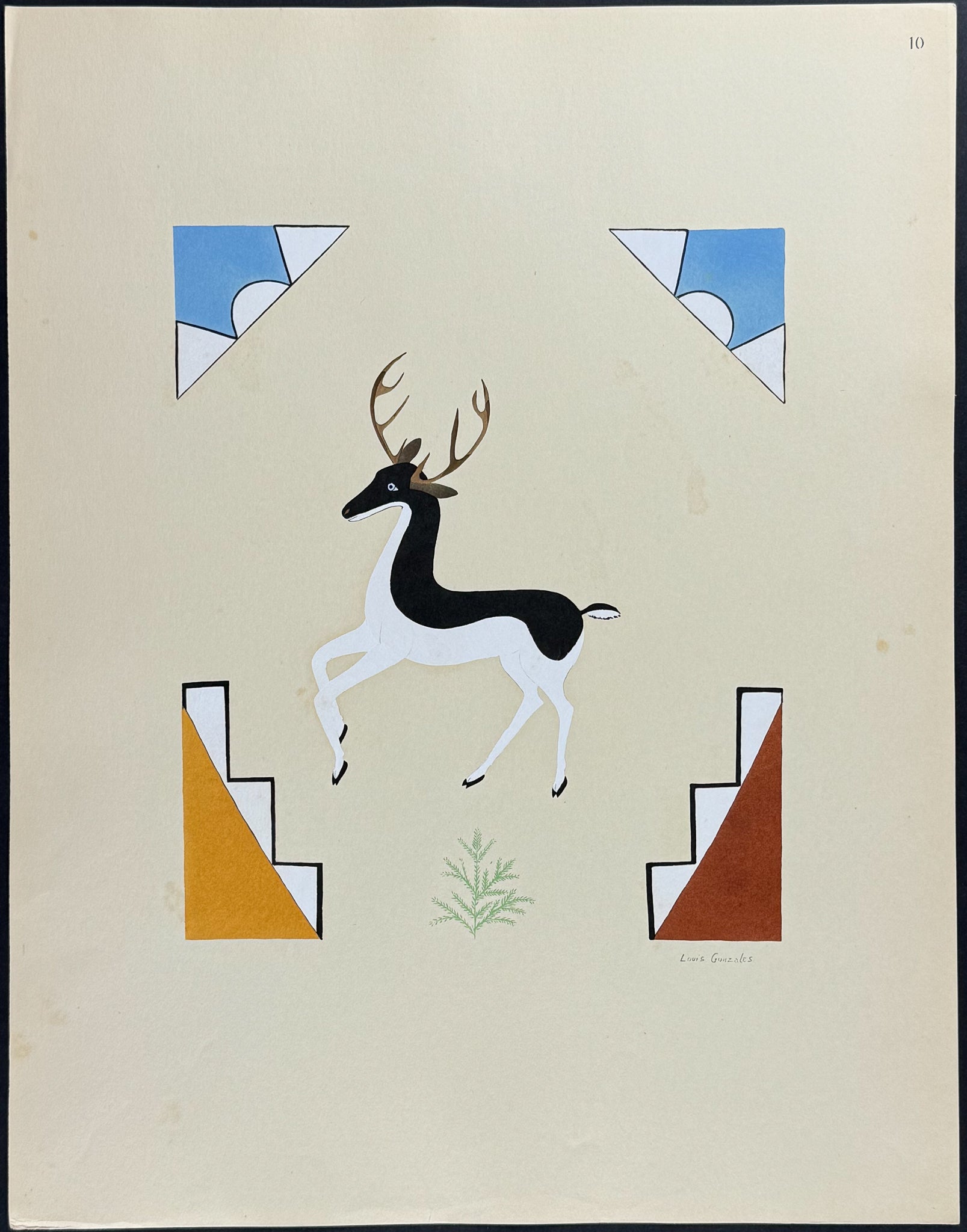 Deer - drawn by Louis Gonzales or Wo Pen