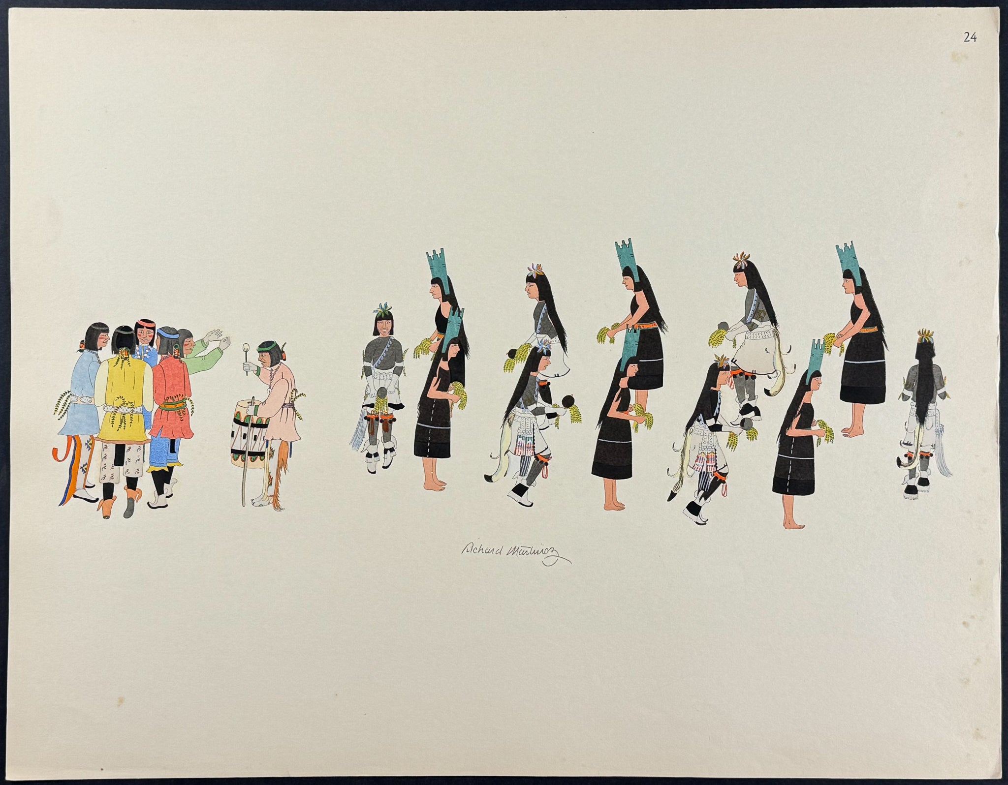 Corn Dance - drawn by Richard Martinez