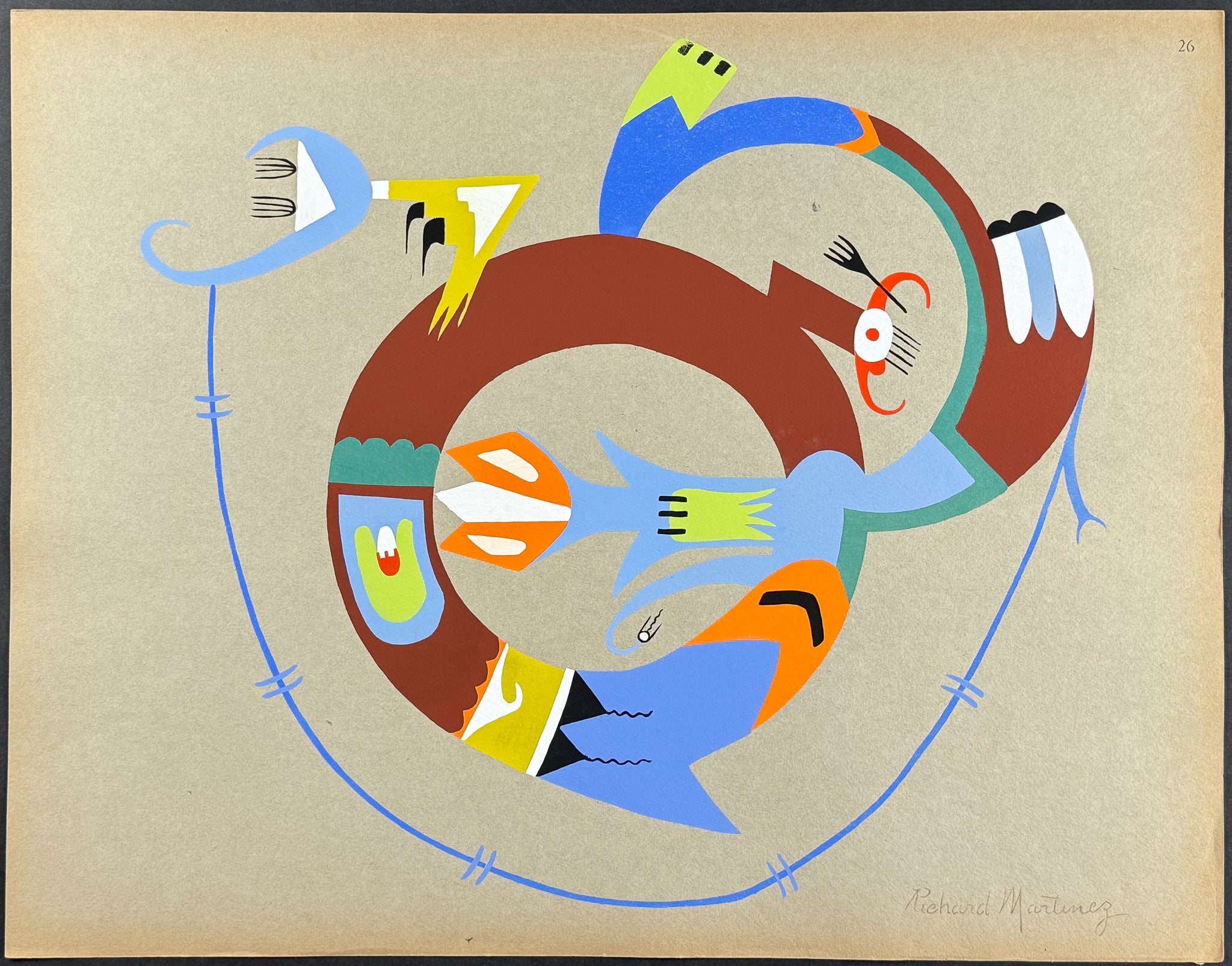 Avanyu or Plumed Serpent - drawn by Richard Martinez