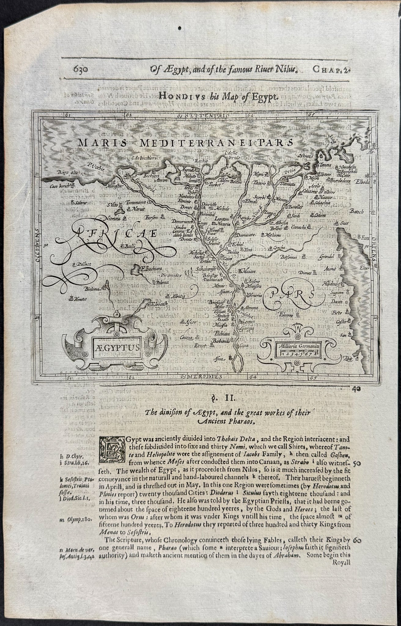 Map of Egypt with the Nile River