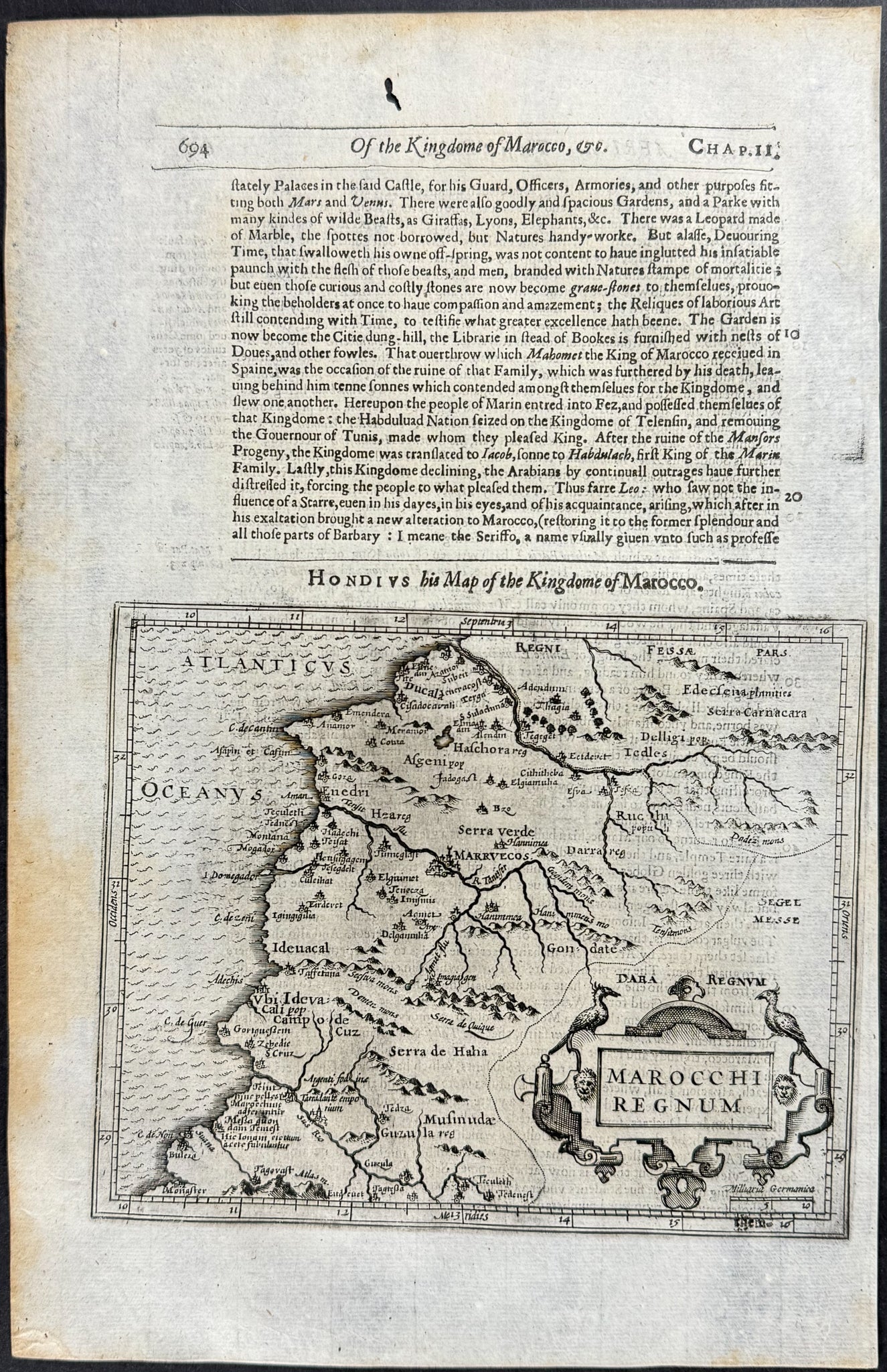 Map of the Kingdom of Morocco (Marocco), Spain / Africa