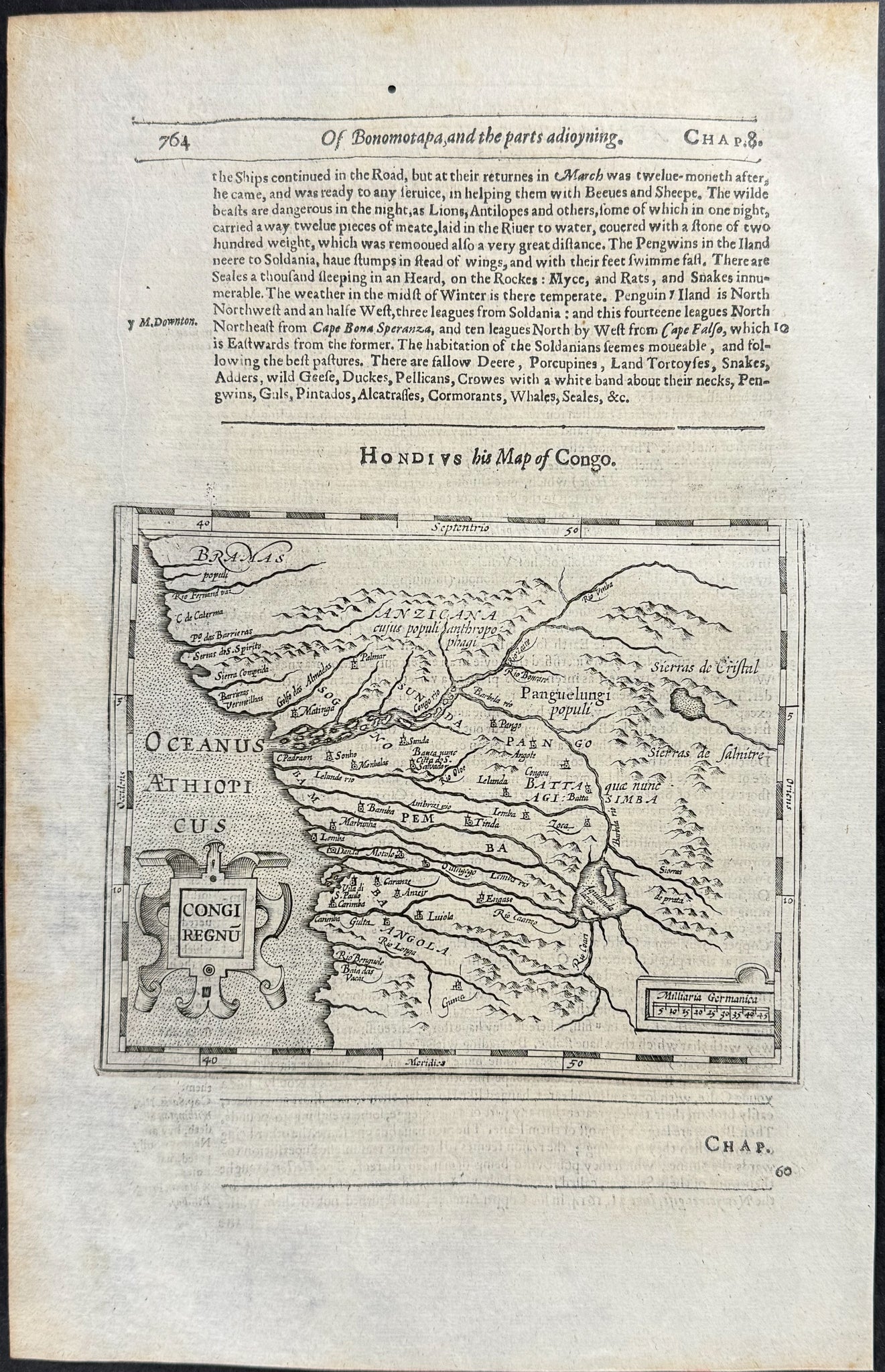 Map of the Congo, Africa