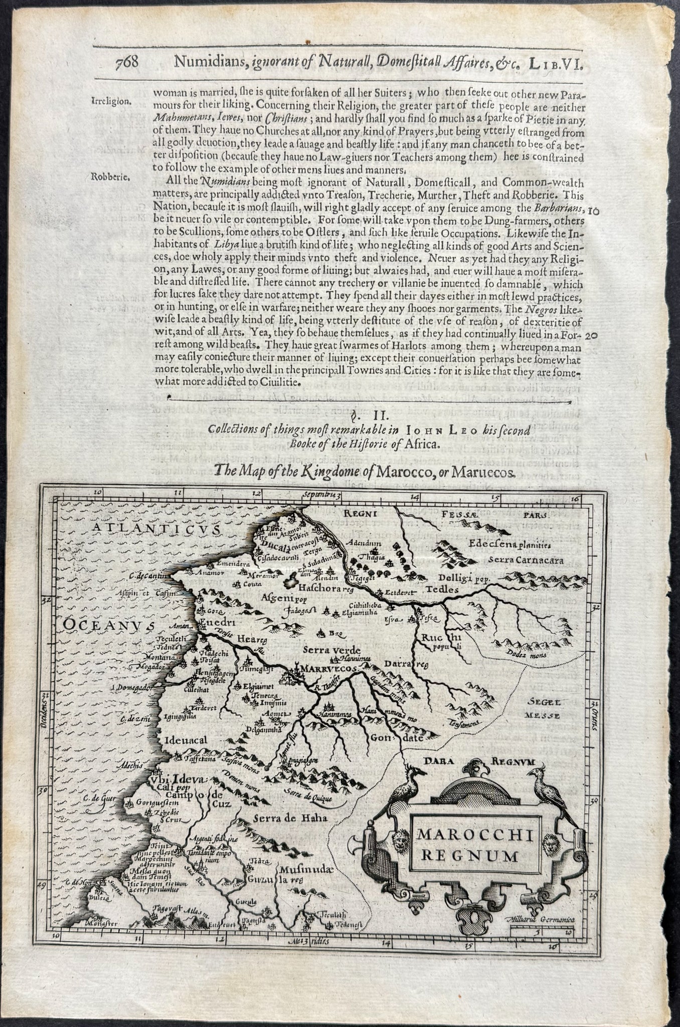Map of the Kingdom of Morocco (Marocco), Spain / Africa