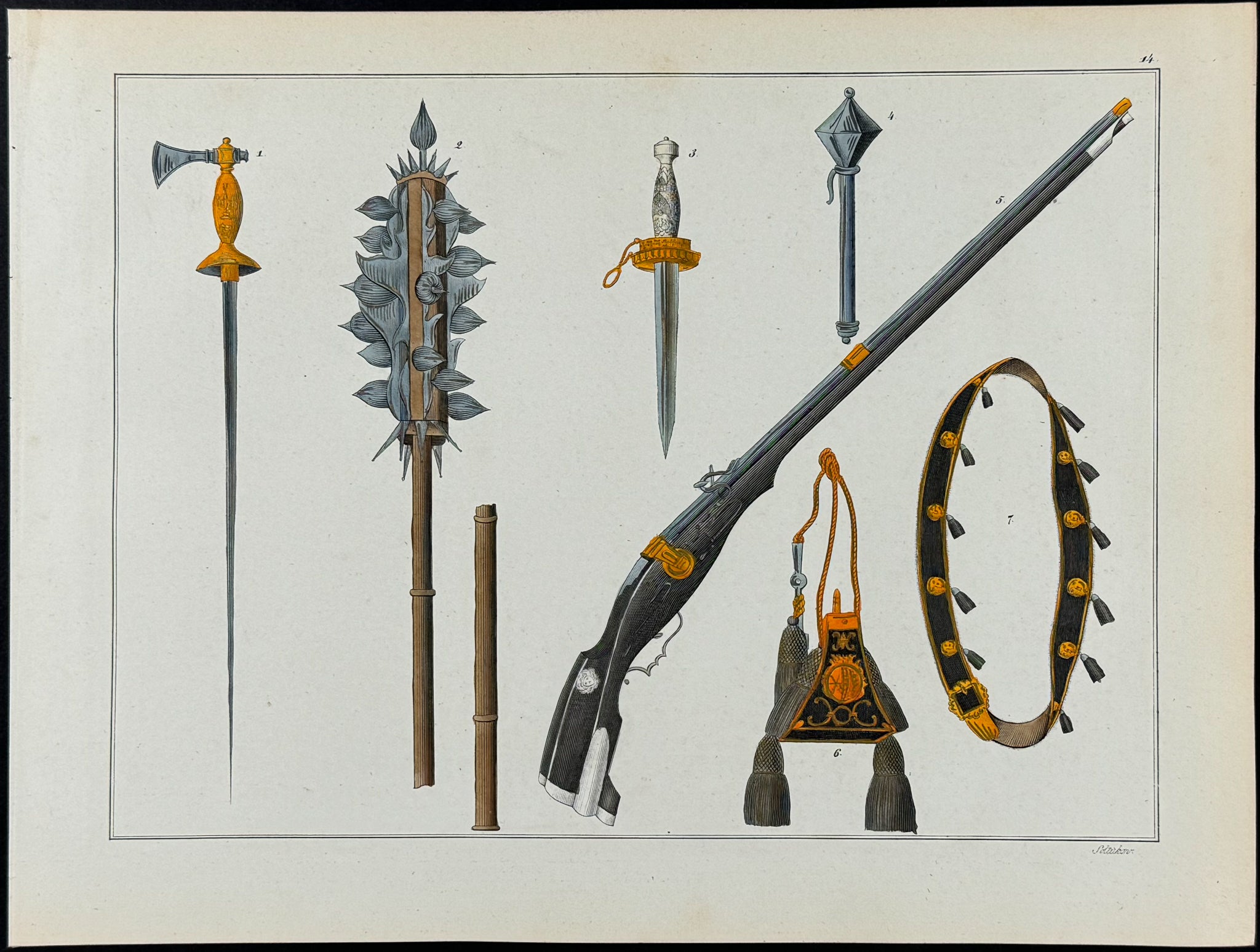 Medievel Fighting Instruments & Gun