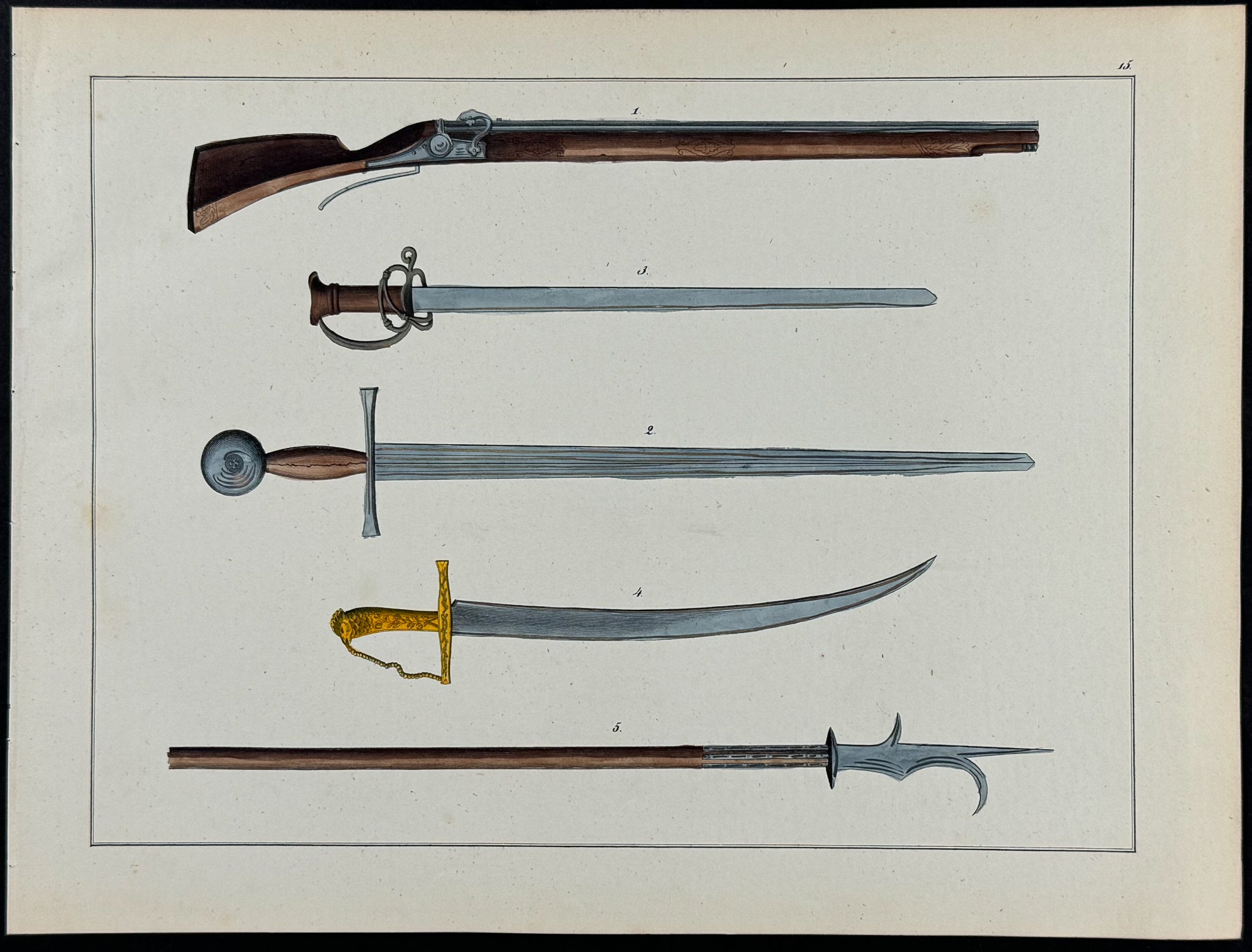 Medievel Fighting Instruments, Swords, & Gun