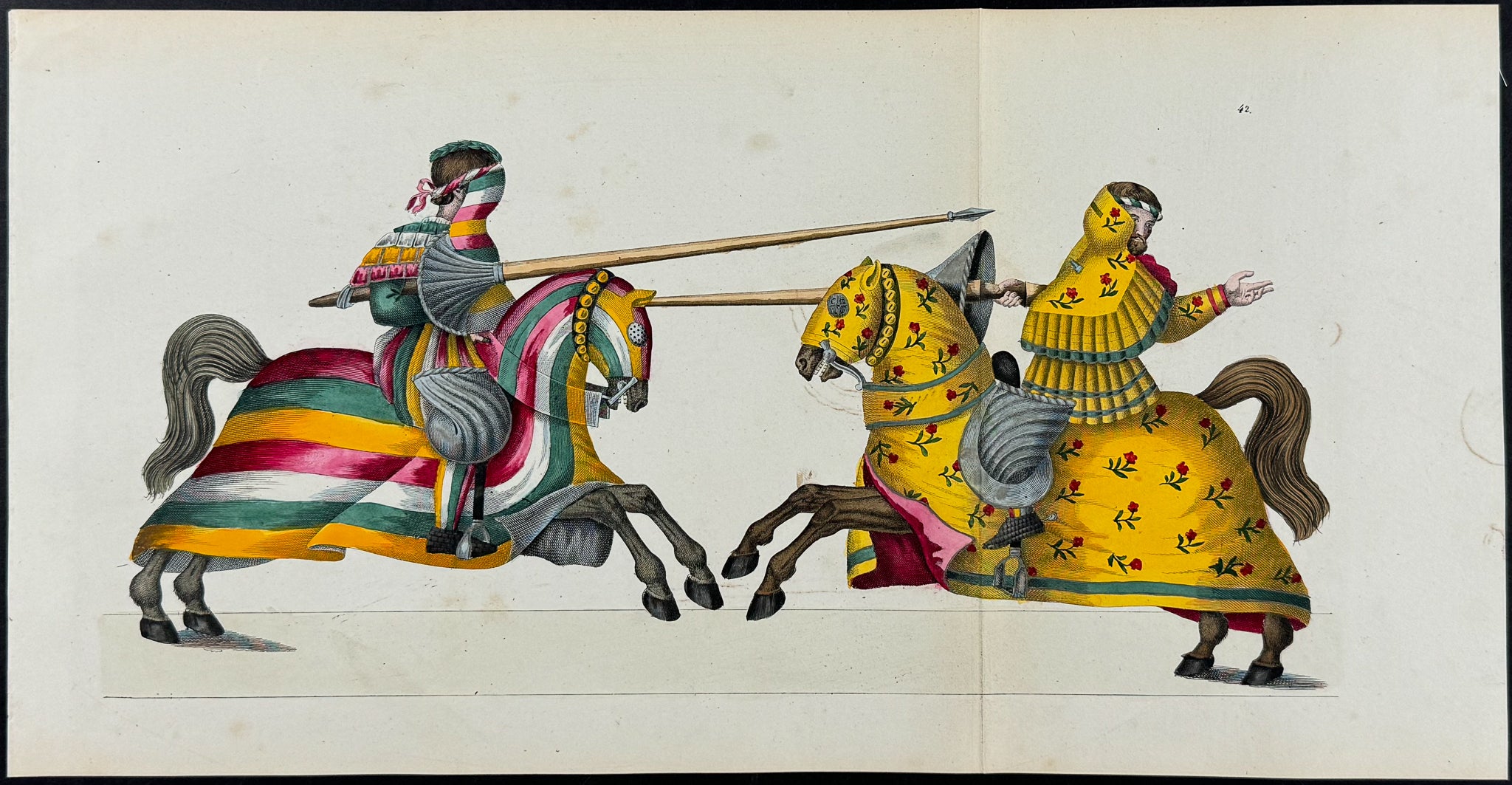 Dueling Knights on Horses