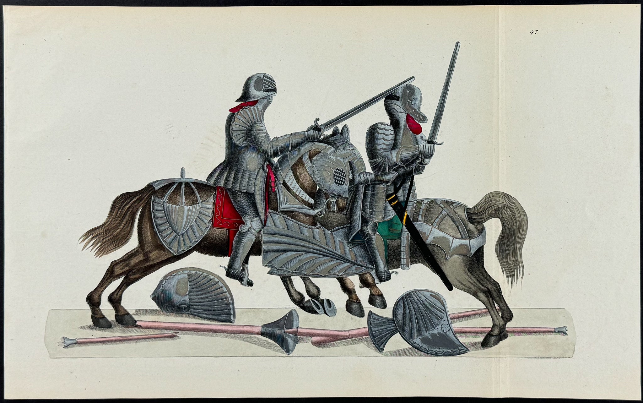 Dueling Knights on Horses