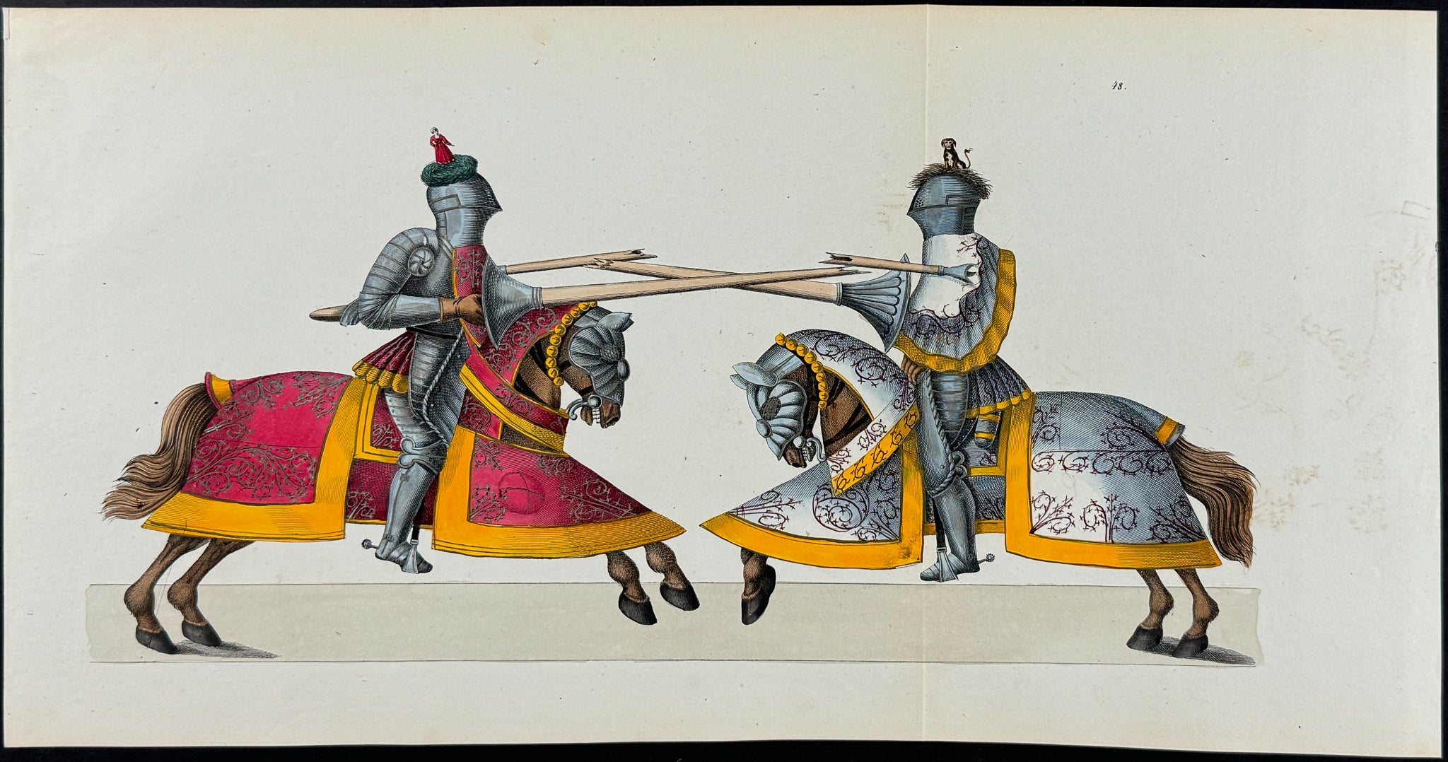 Dueling Knights on Horses