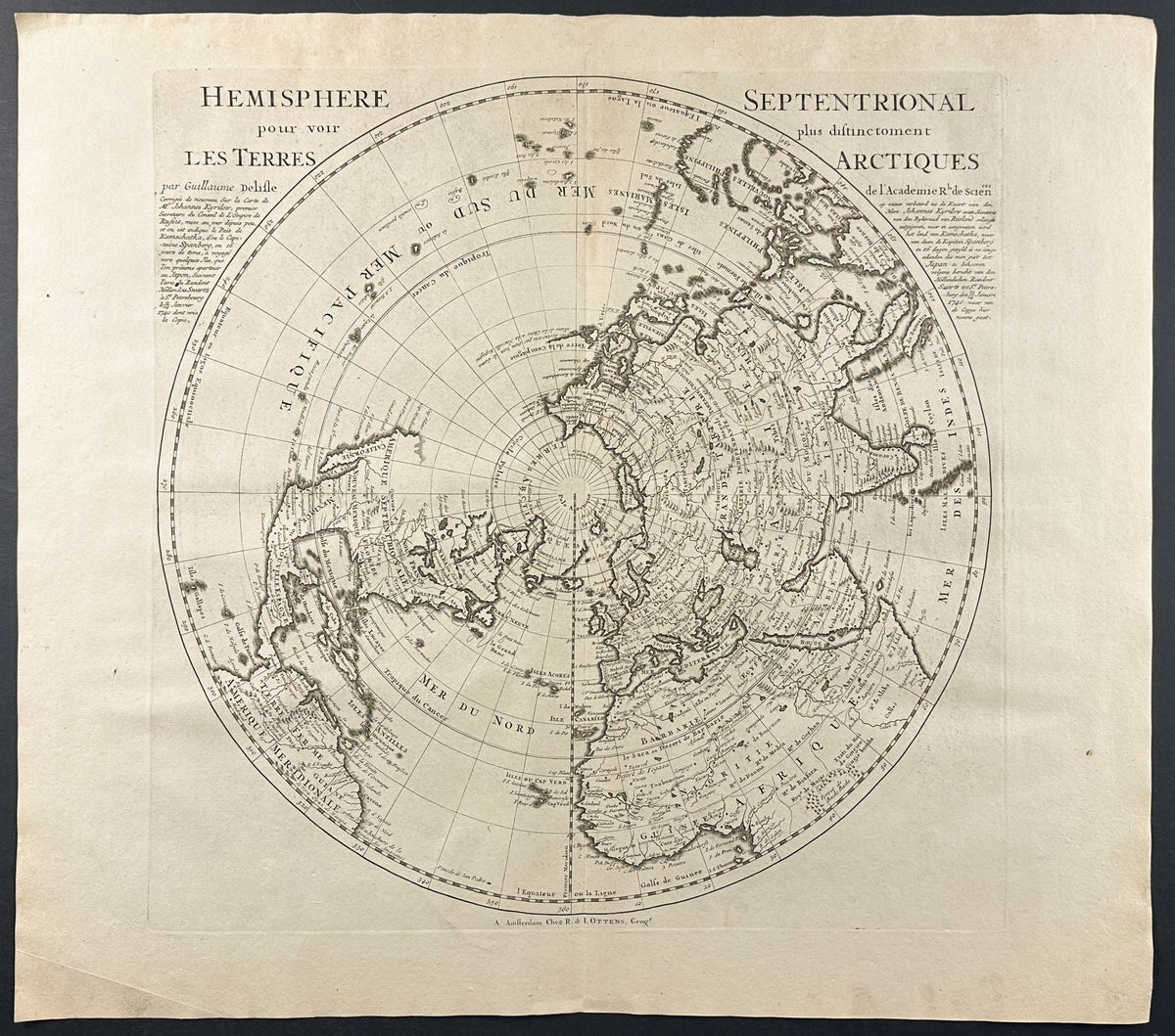 Map of the Northern Hemisphere, North America, Europe, etc.