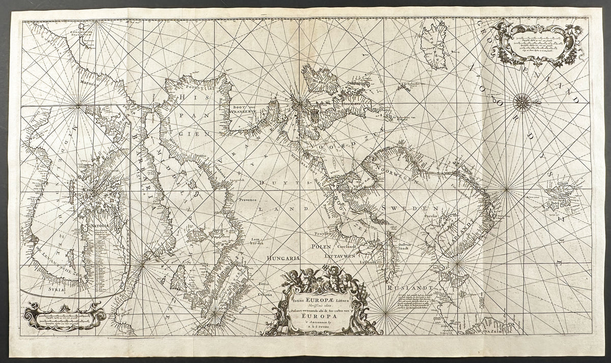 Map of Europe & North Africa, with a large inset of the Eastern Mediterranean