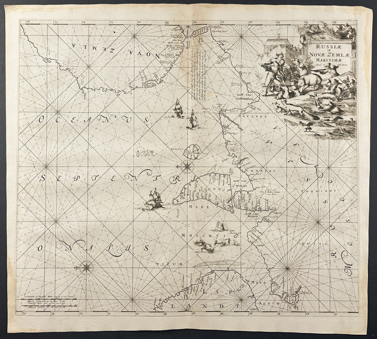 Map of the Arctic Ocean and Russia