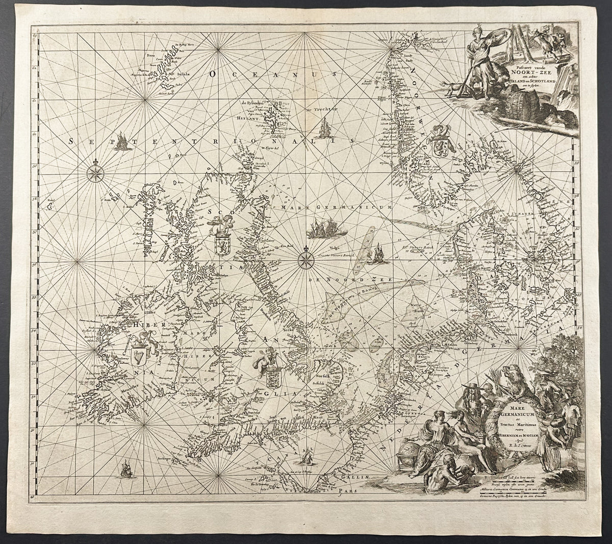 Map of the North Sea, including the British Isles, Norway, etc.