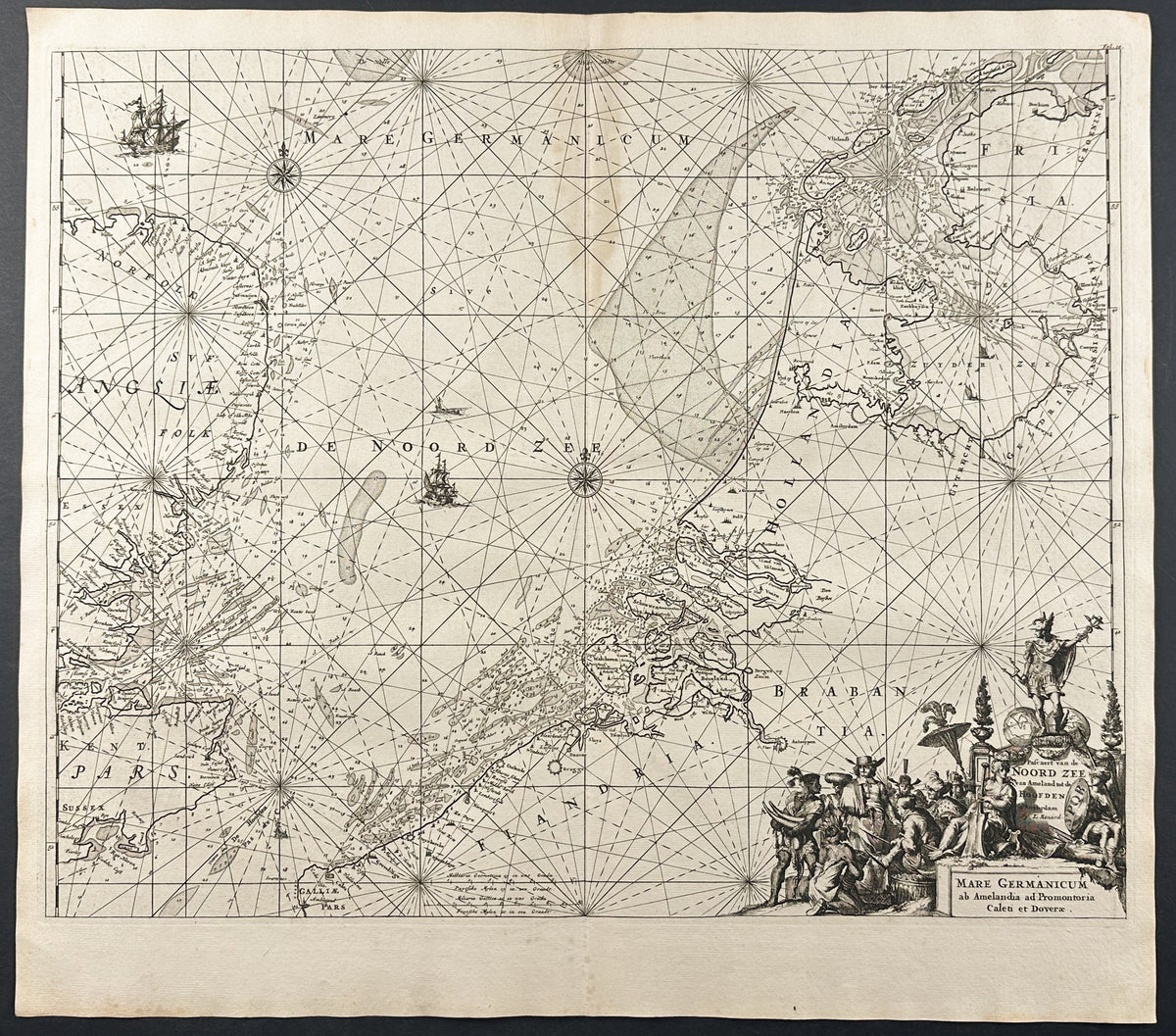 Map of the North Sea, induding the Netherlands and part of England