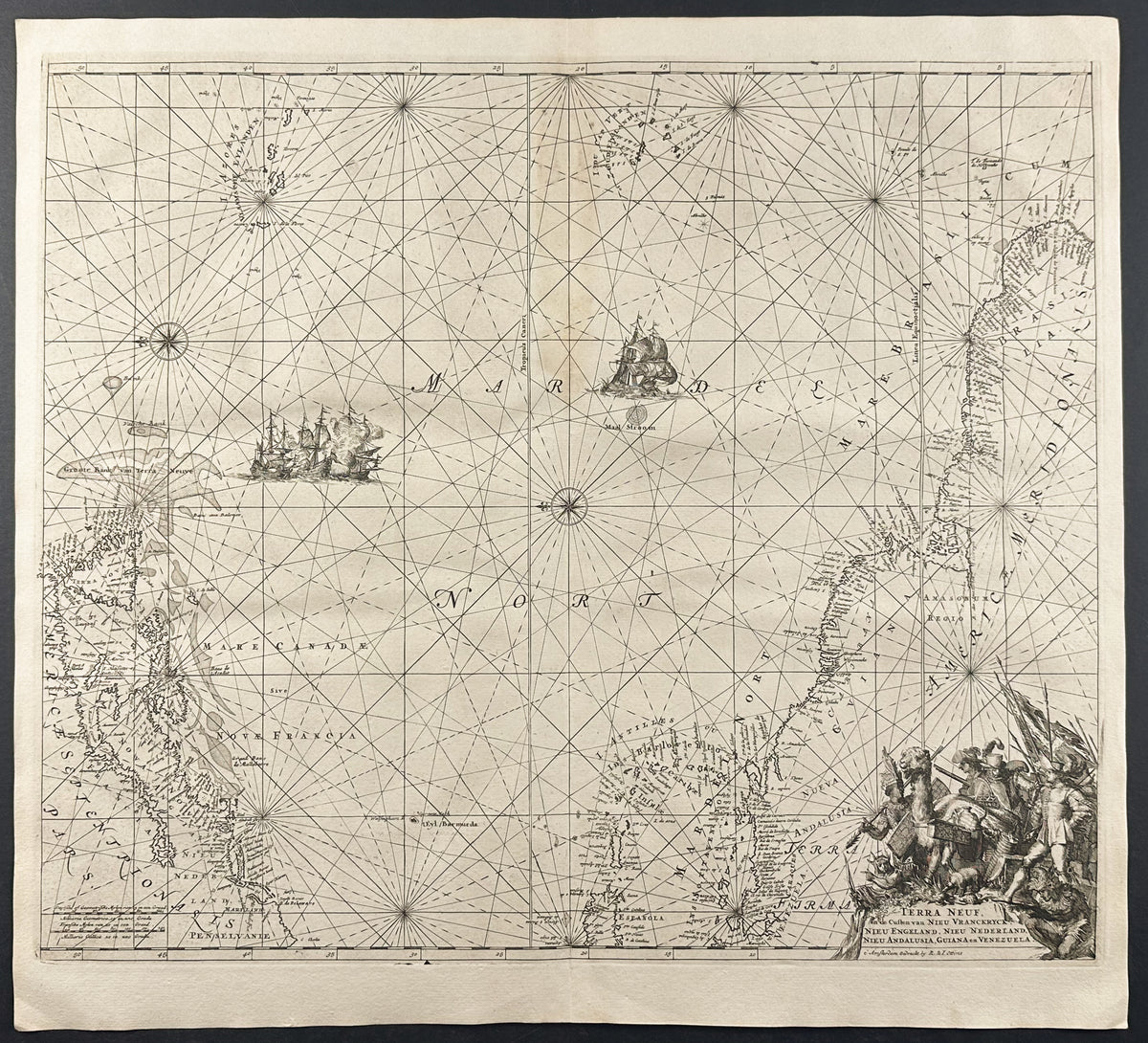 Map of the Western Atlantic, including Brazil, the West Indies, part of Canada, etc.