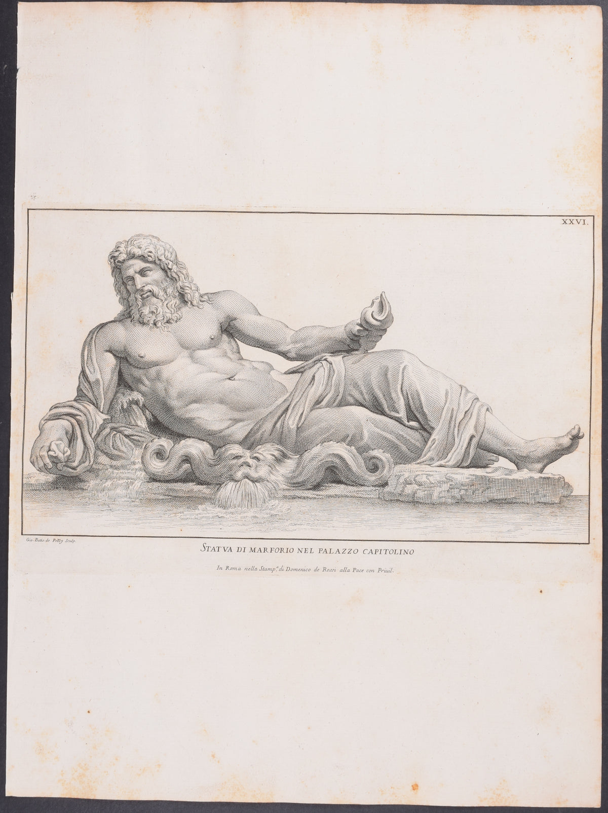 Nude Statue - Marforio nel Palazzo Capitolino