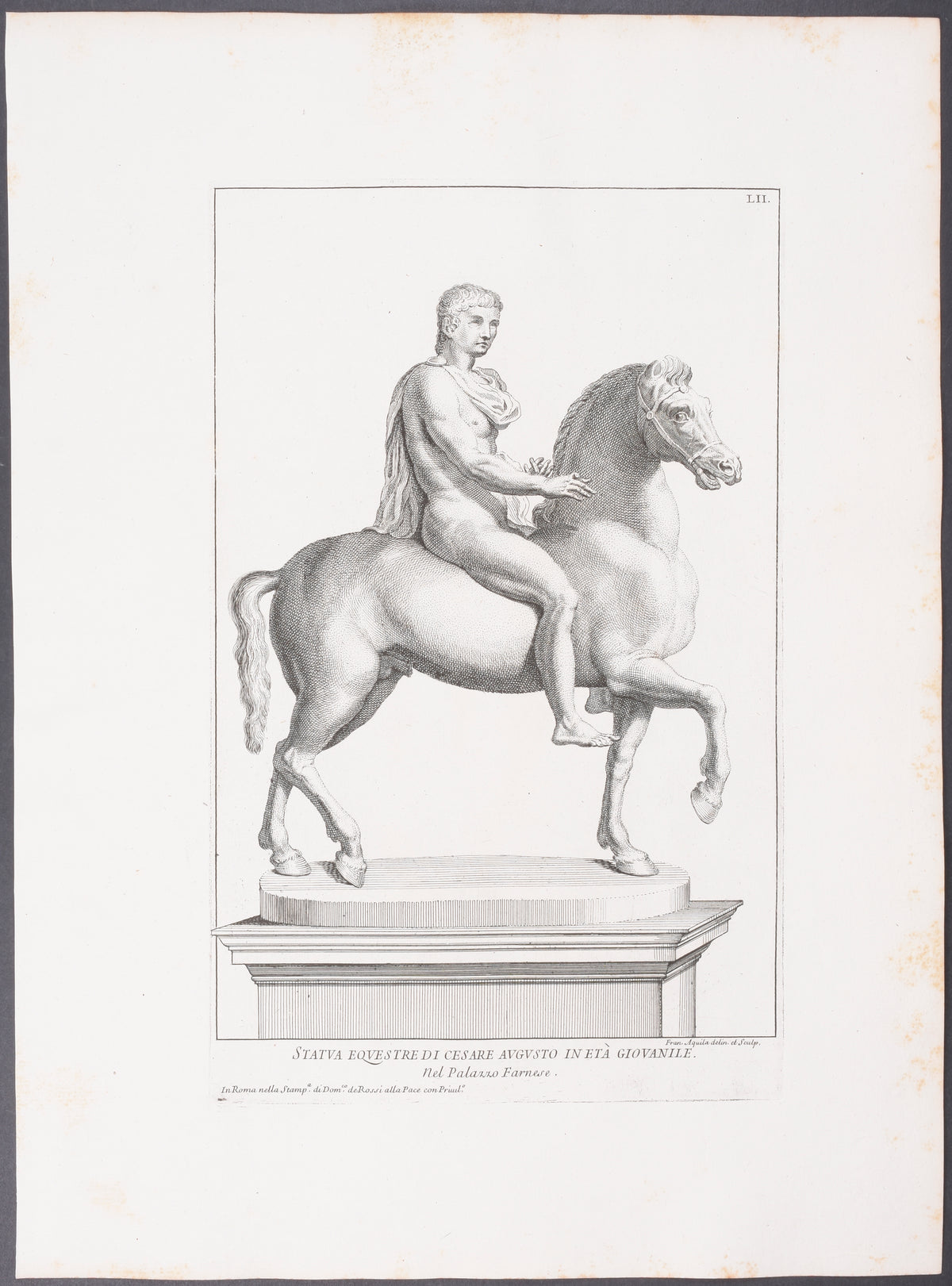 Augustus Caeser Nude Statue - Equestre di Cesare Augusto