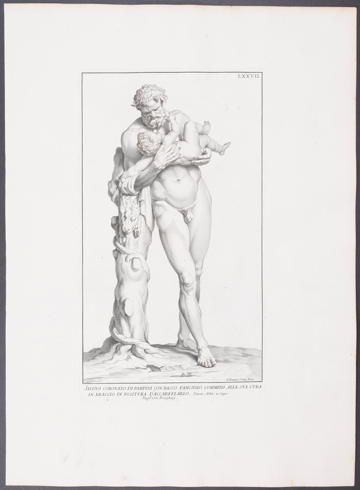 Nude Statue - Sileno Coronato di Pampini