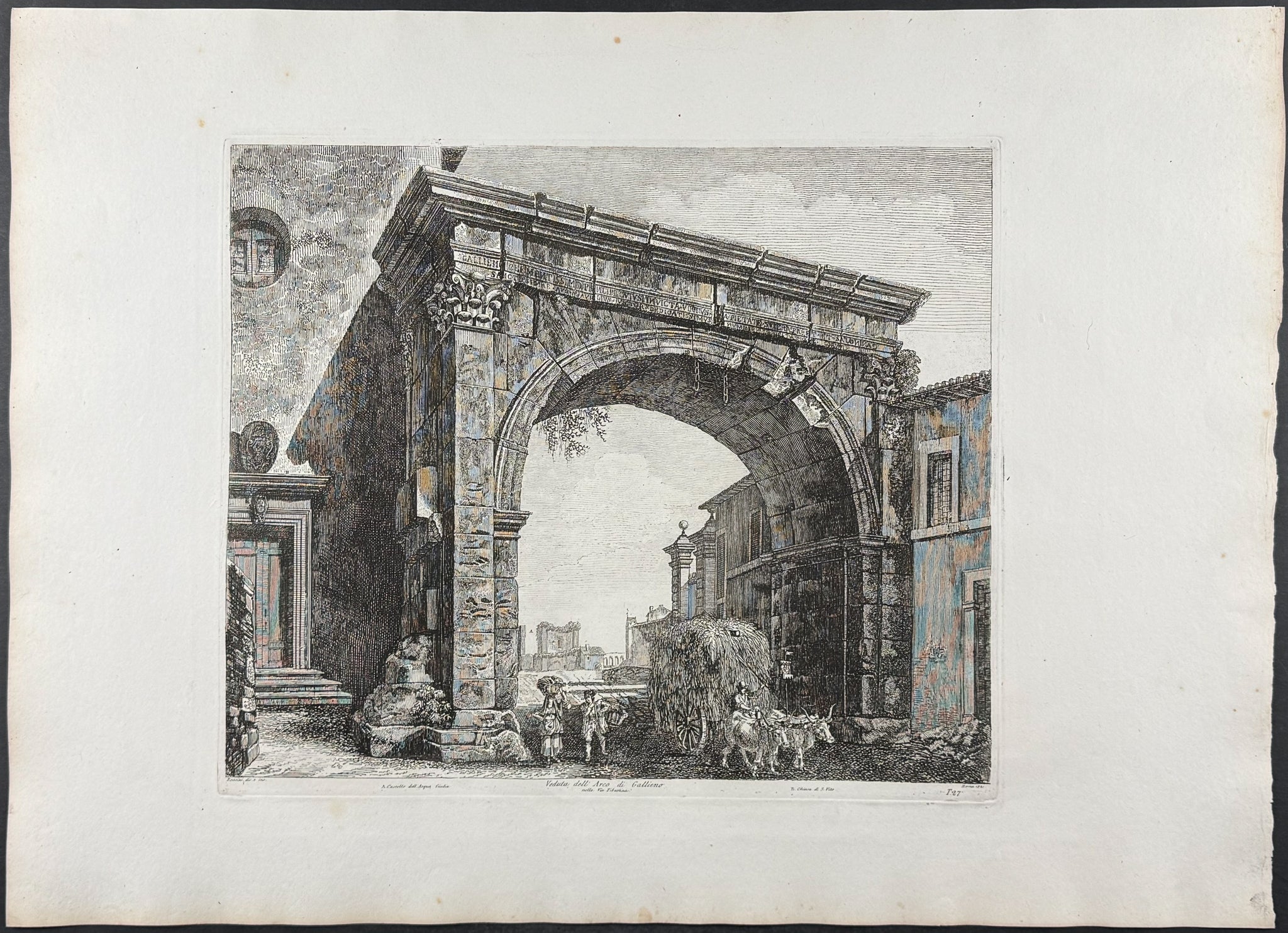 Veduta dell'Arco di Gallieno nella Via Tiburtina