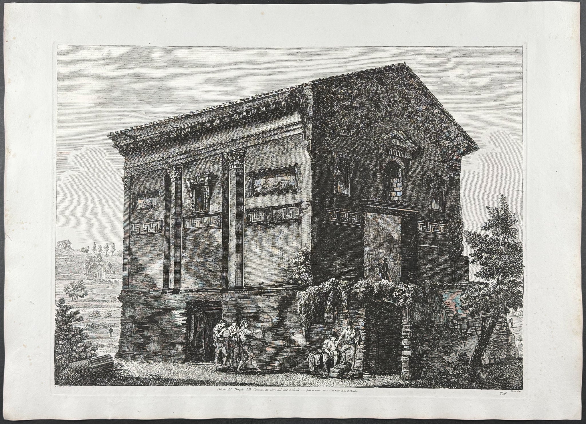 Veduta del Tempio dell Camene, da altri del Dio Ridicolo