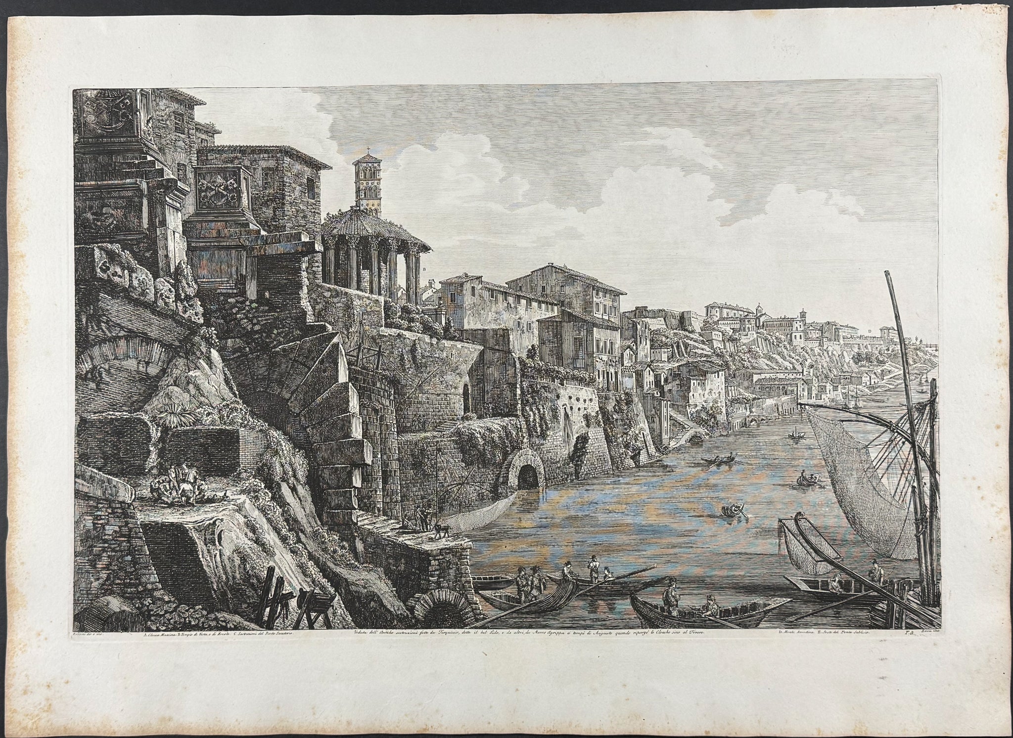 Veduta dell'Antiche sostruzioni fatte da Tarquinio, dette il bel Lido, e da altri, da Marco Agrippa a tempi di Augusto..