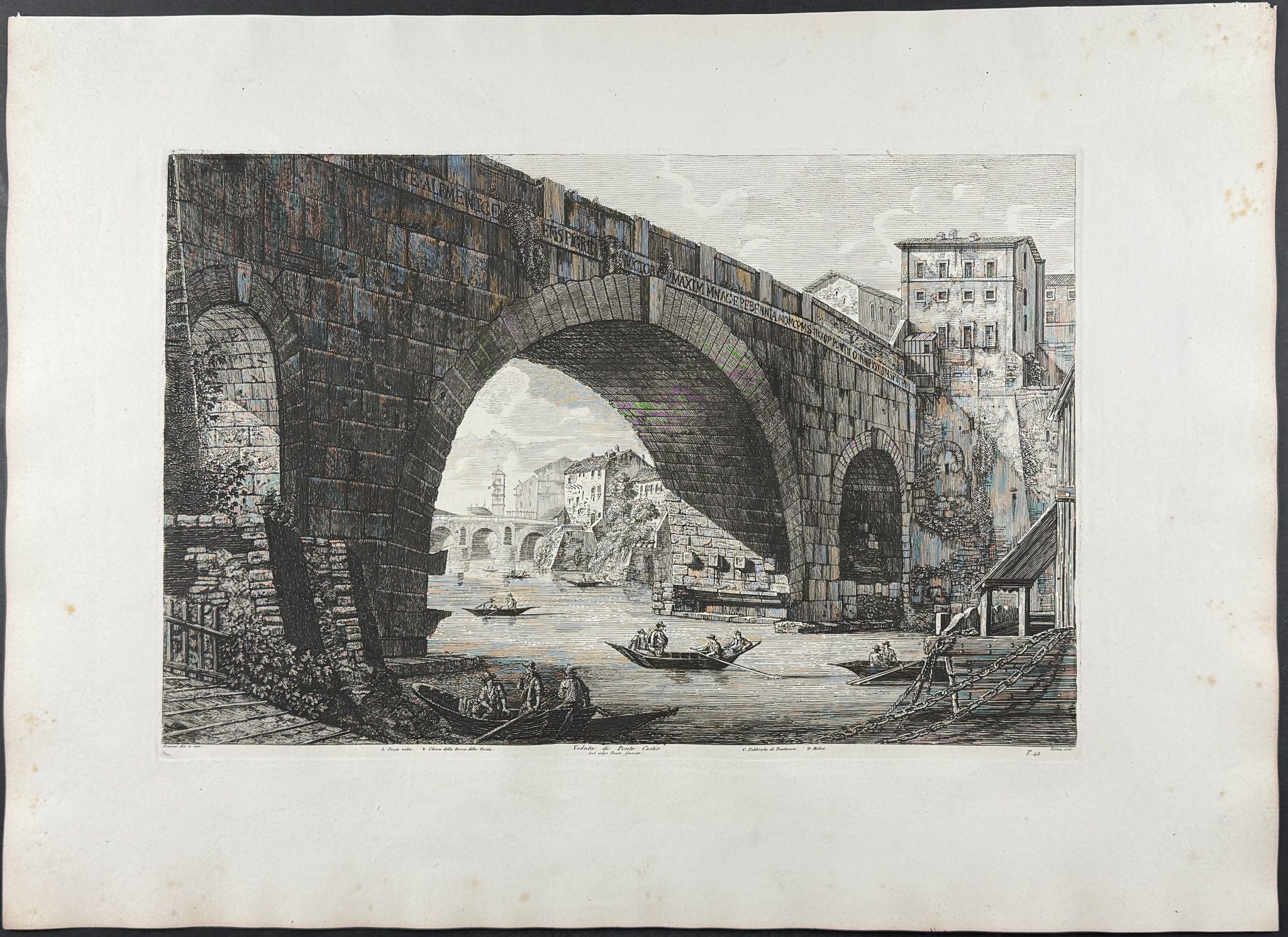 Veduta di Ponte Cestio del vulgo Ponte ferrato