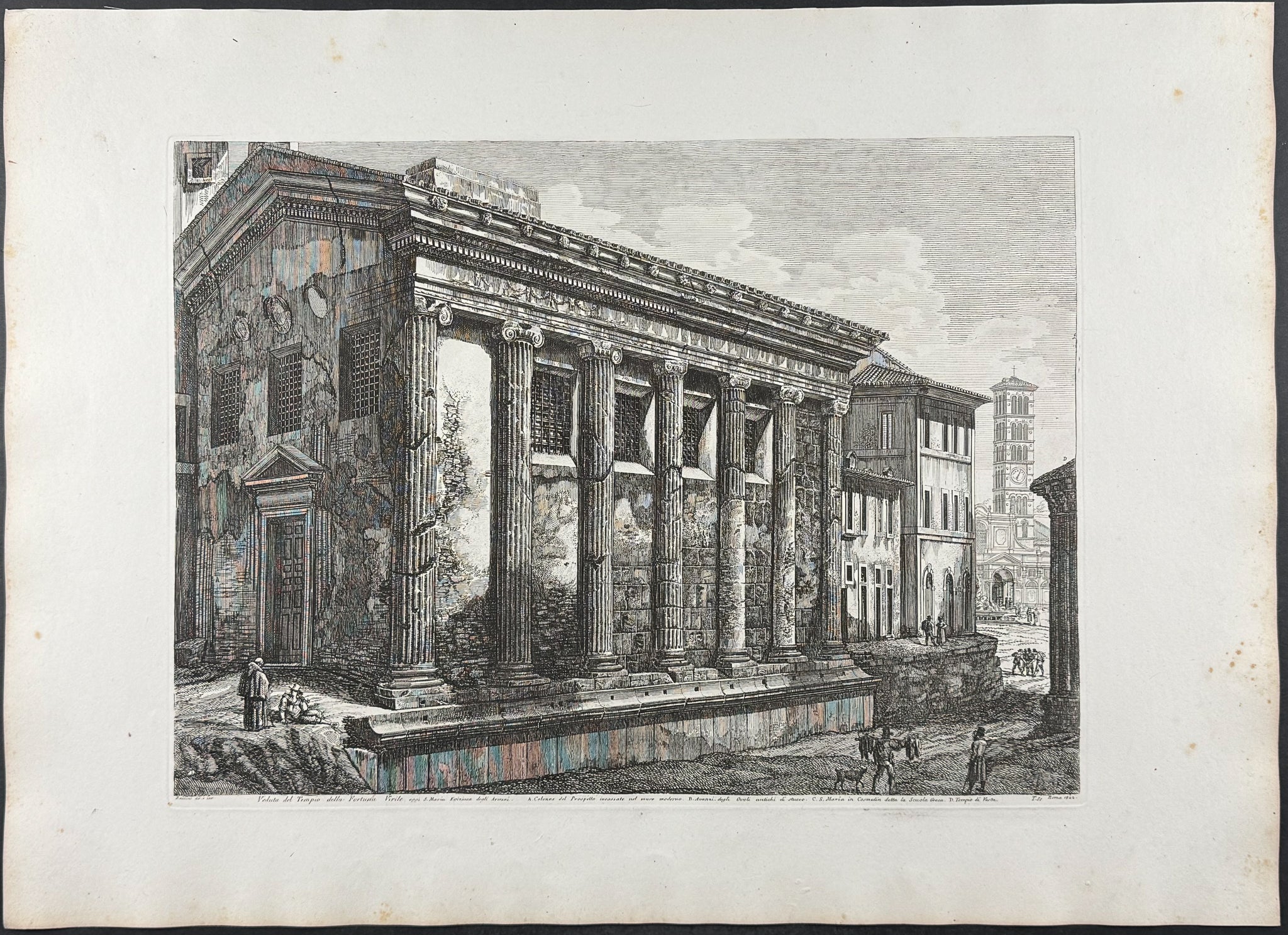 Veduta del Tempio della Fortuna Virile