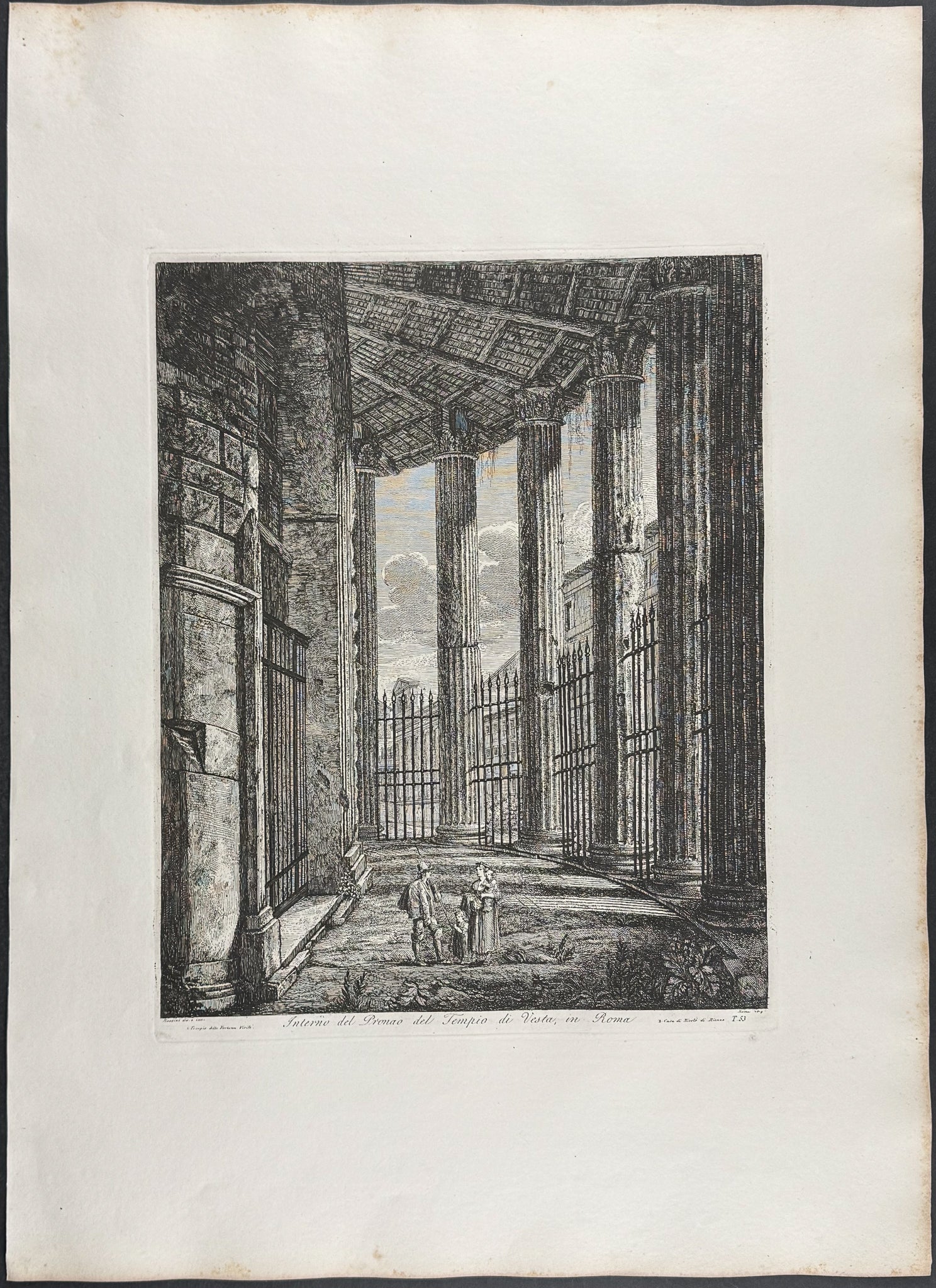 Interno del Pronao del Tempio di Vesta, in Roma
