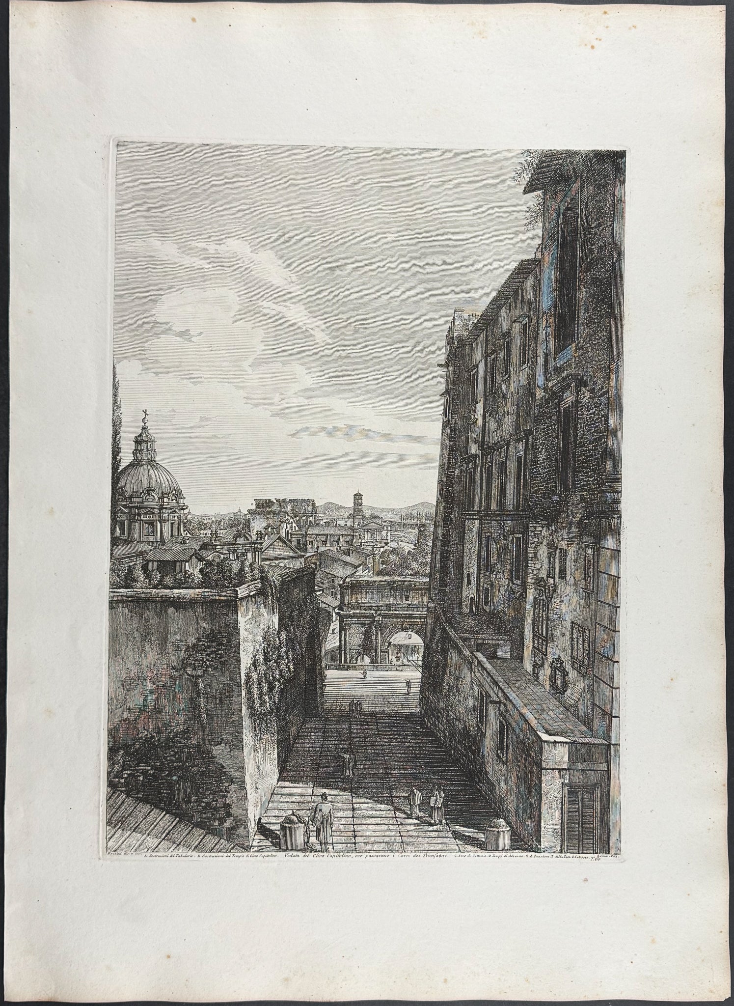 Veduta del Clivo Capitolino, ove passavano I Carri dei Trionfatori