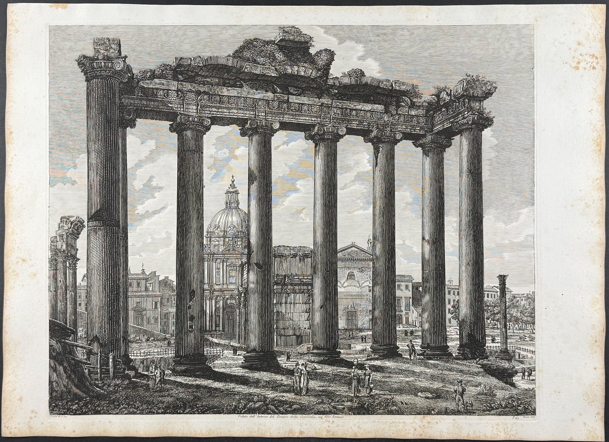 Veduta dell'Interno del Tempio della Concordia, nel Foro Romano