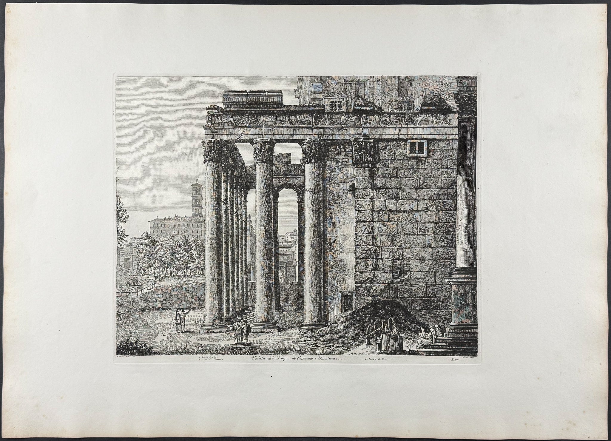 Veduta del Tempio di Antonino, e Faustina