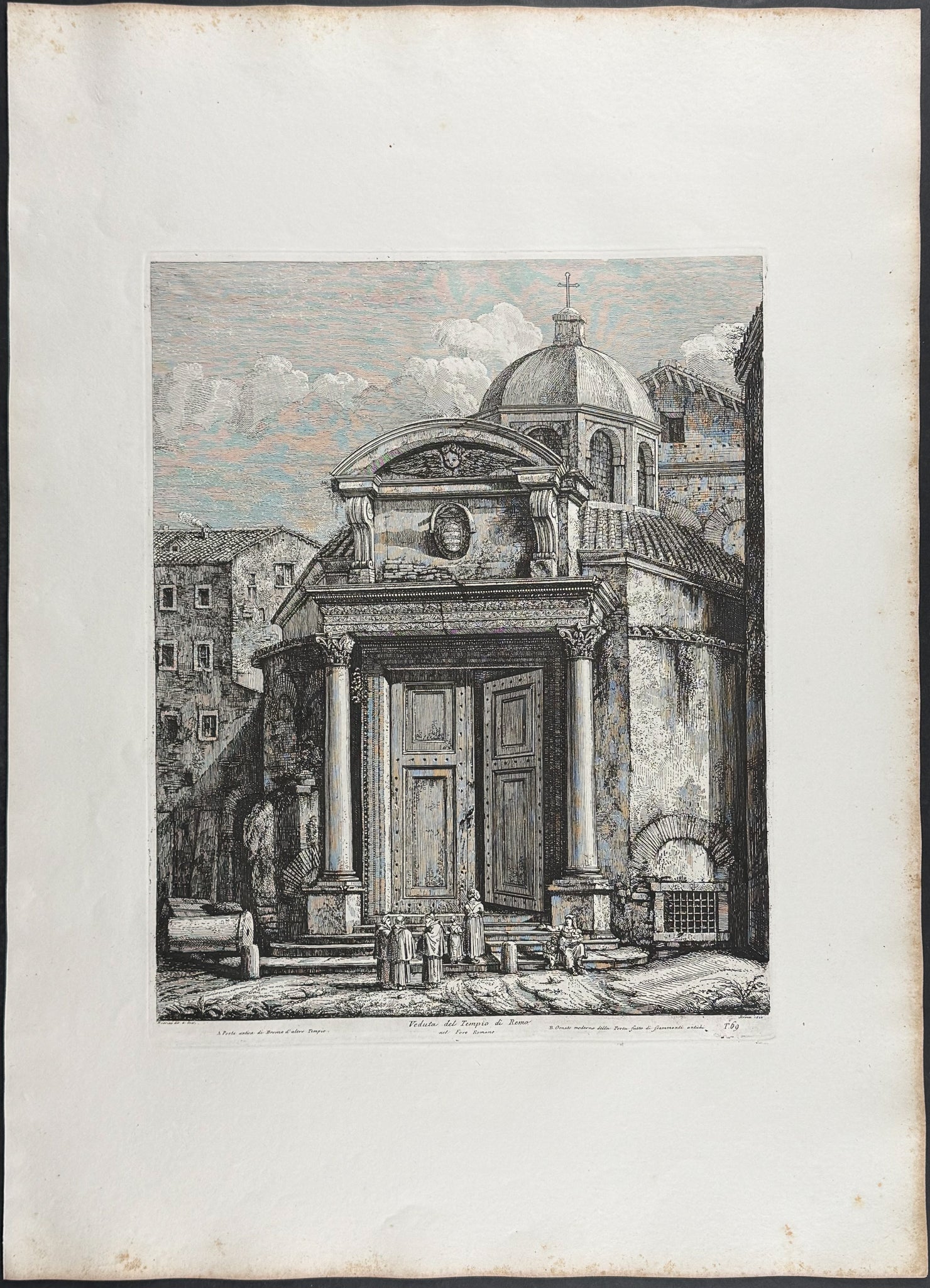 Veduta del Tempio di Remo nel Foro Romano