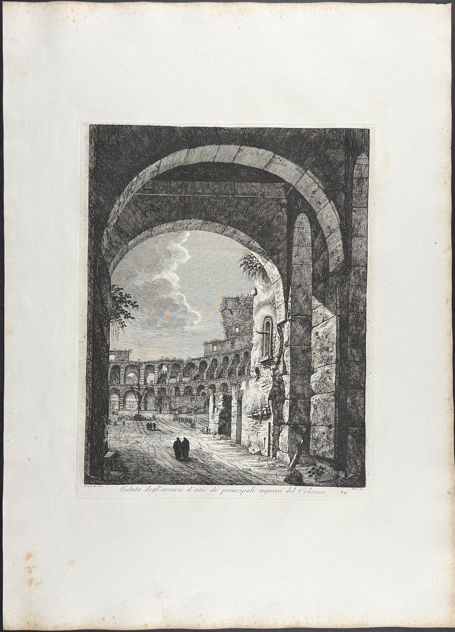 Colosseum - Veduta degl'avanzi d'uno de principali ingressi del Colosseo