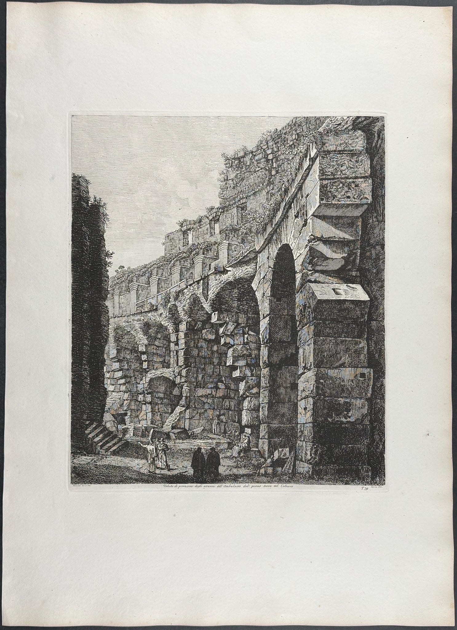 Colosseum - Veduta di porzione degli avanzi dell'Ambulacro del piano terra nel Colosseo