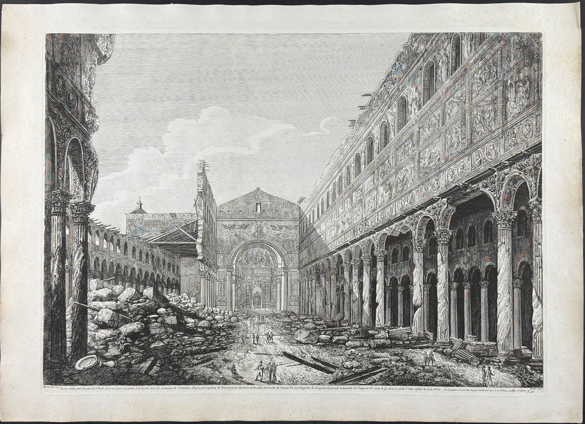 Rovina della gran Basilica di S. Paolo..