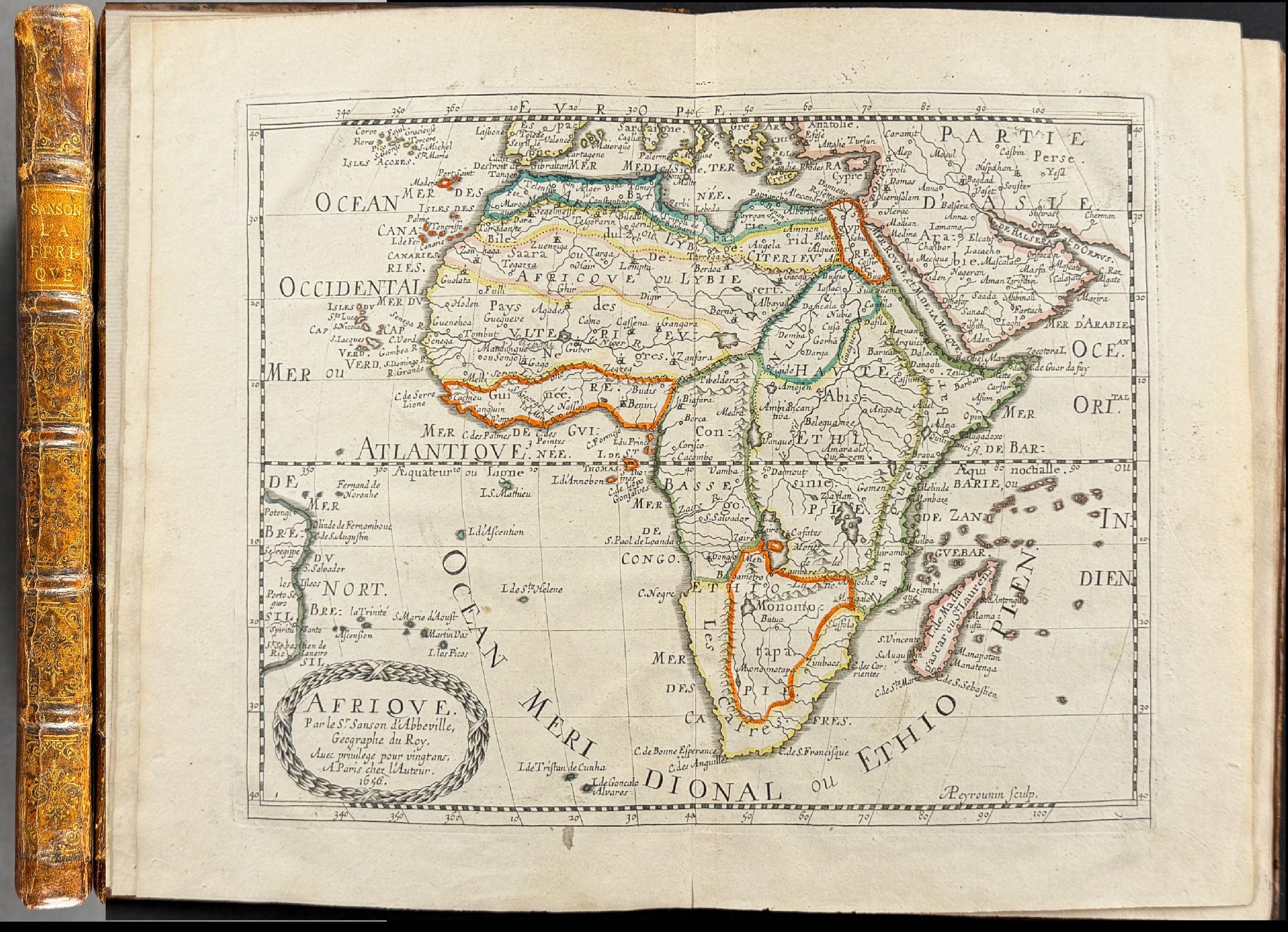 Sanson's Africa - Volume with 18 Engraved Maps