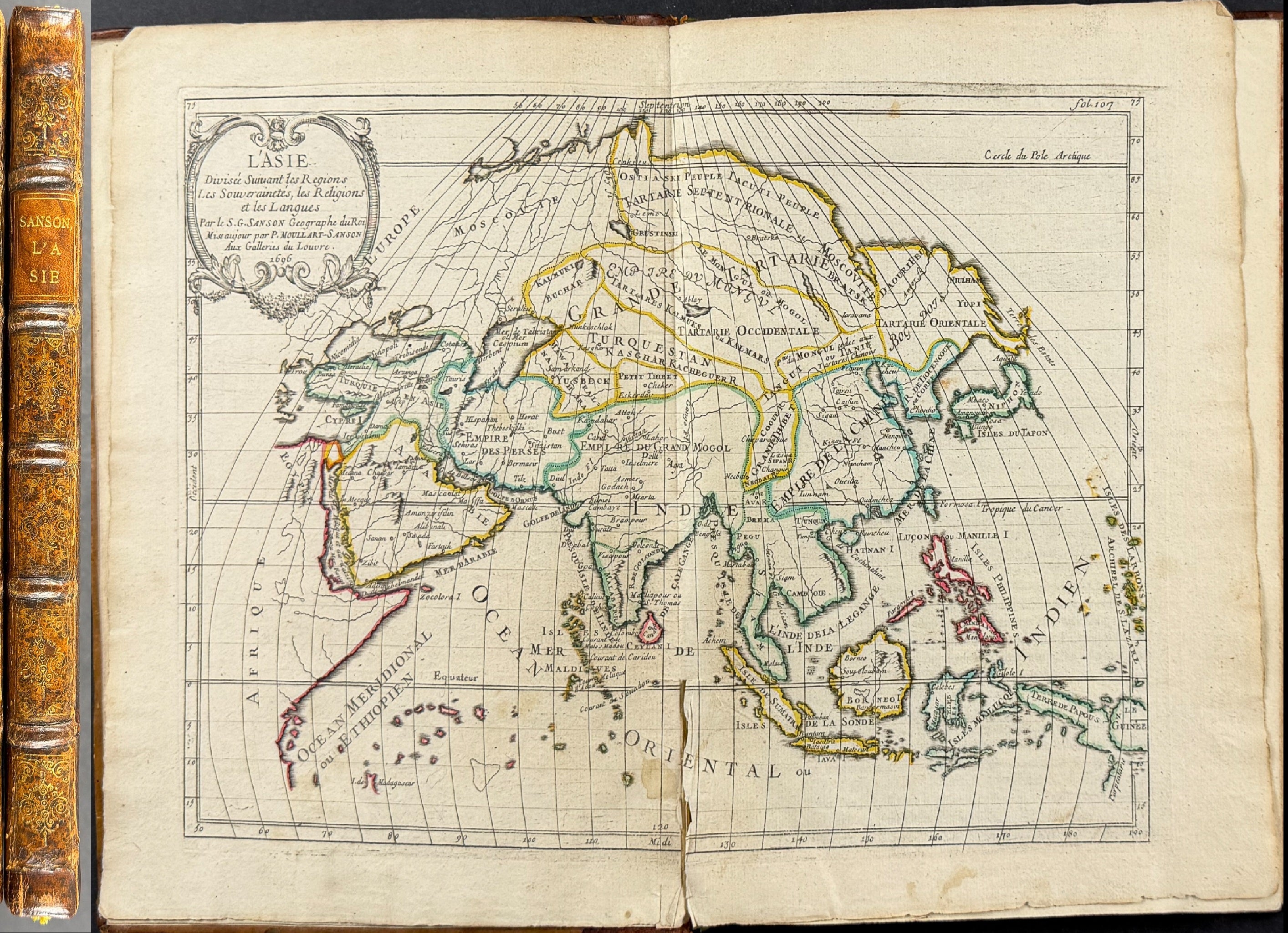 Sanson's Asia - Volume with 17 Engraved Maps
