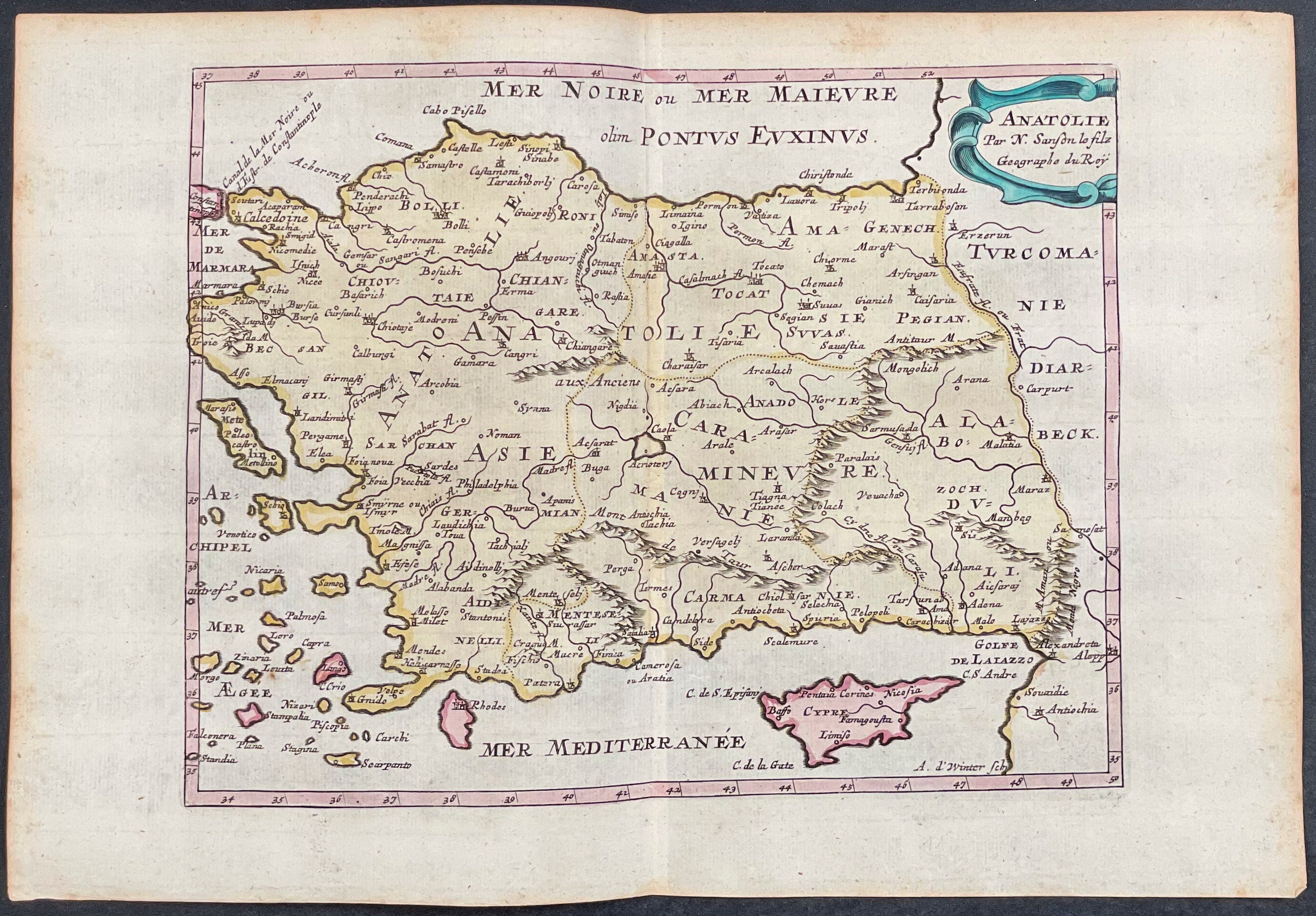 Map of Anatolia (in Ottoman Empire)