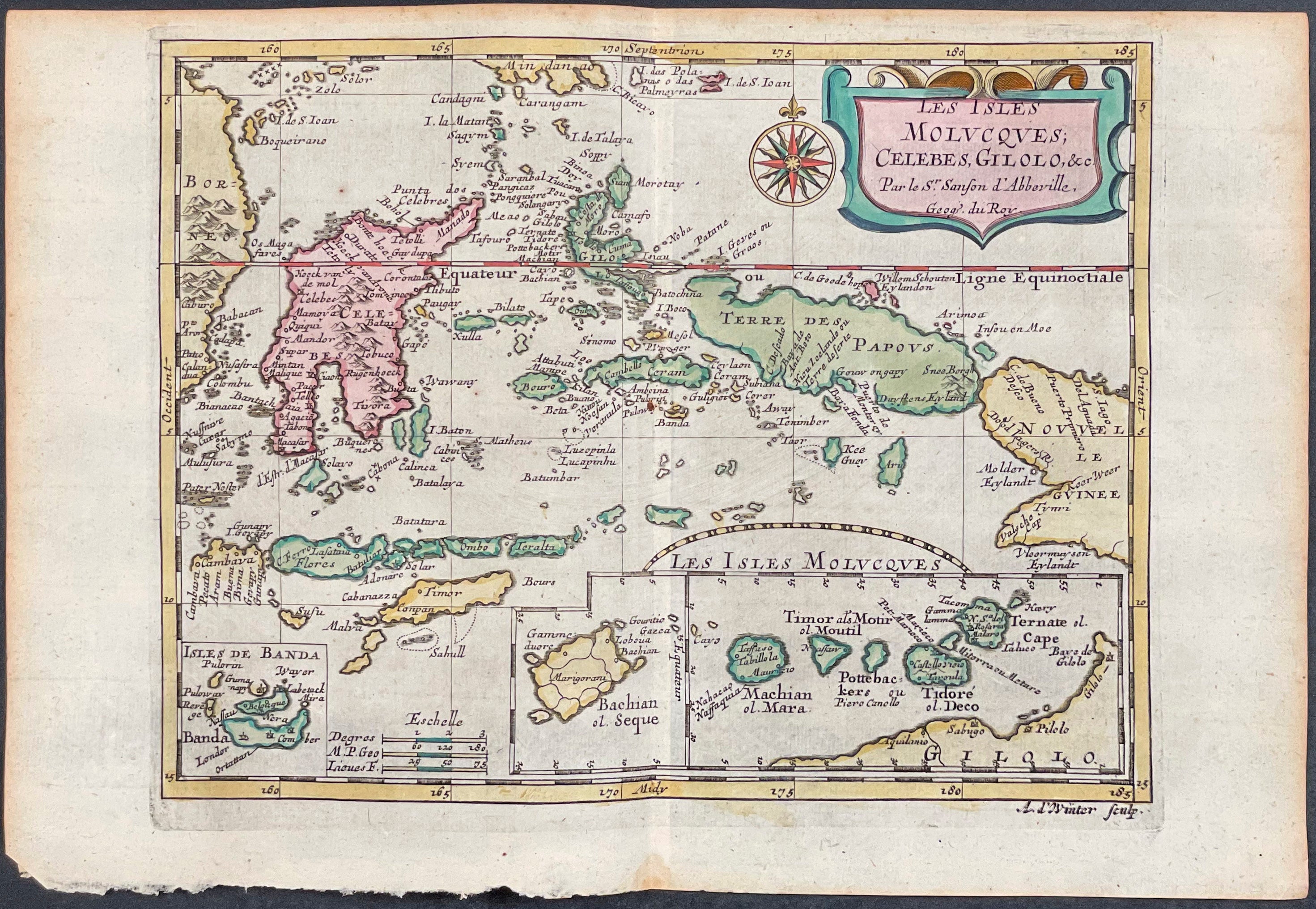 Map of Maluku (Moluccas), Celebes, Gilolo