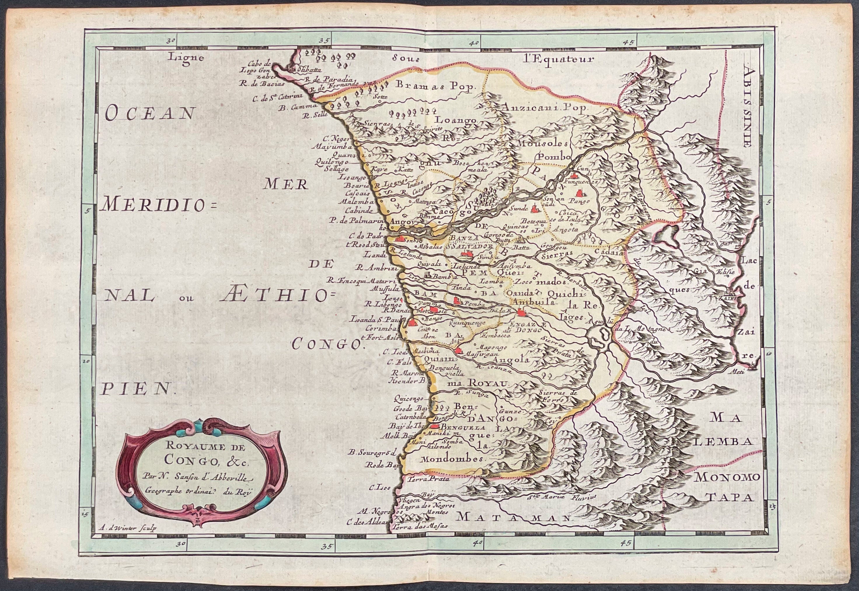 Map of Congo, Africa